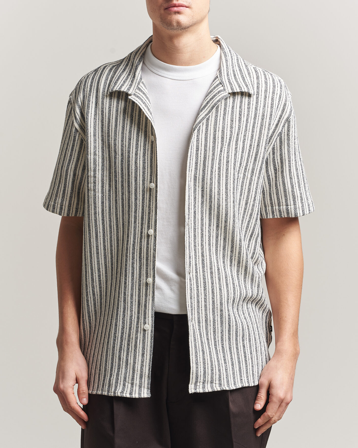 Hombres | Camisas | J.Lindeberg | Elio Structure Resort Shirt JL Navy