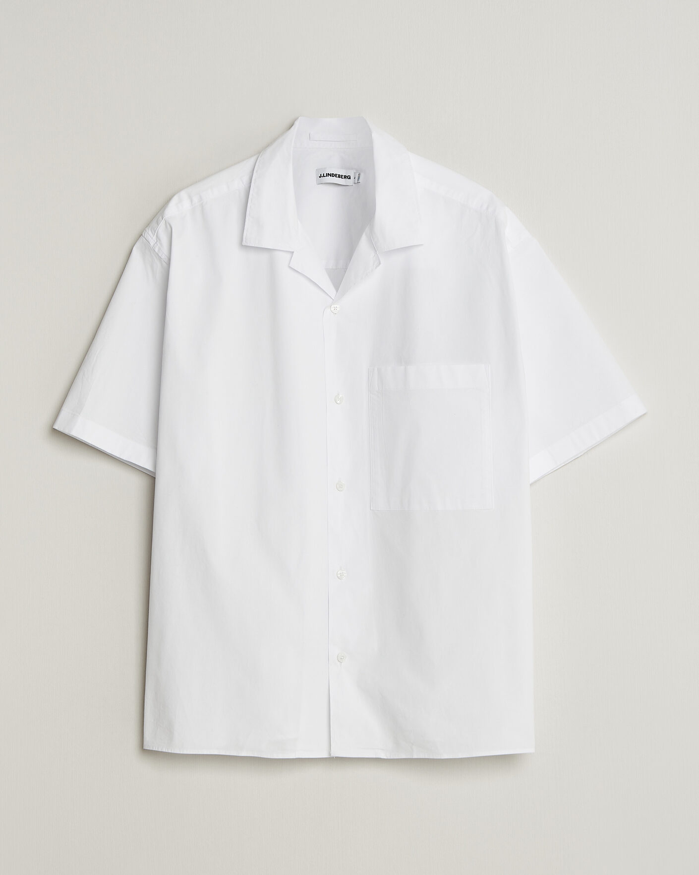 Hombres | Camisas | J.Lindeberg | Ellis Cotton Resort Shirt White
