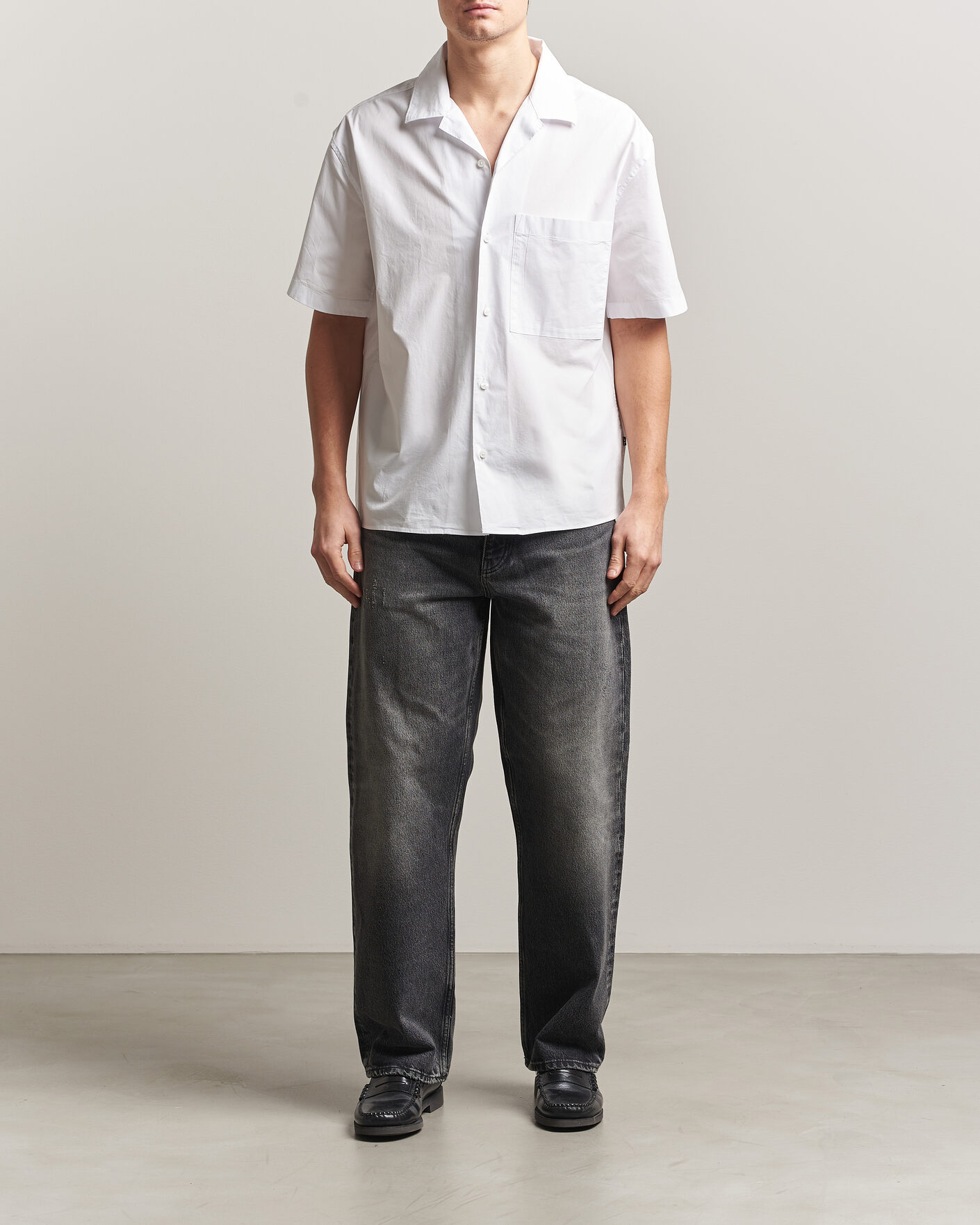 Hombres | Camisas | J.Lindeberg | Ellis Cotton Resort Shirt White
