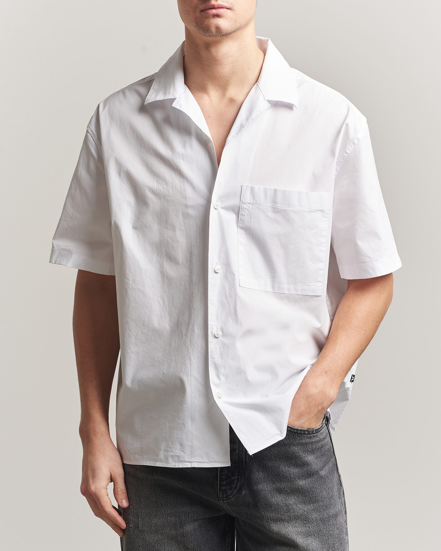 Hombres | Camisas | J.Lindeberg | Ellis Cotton Resort Shirt White