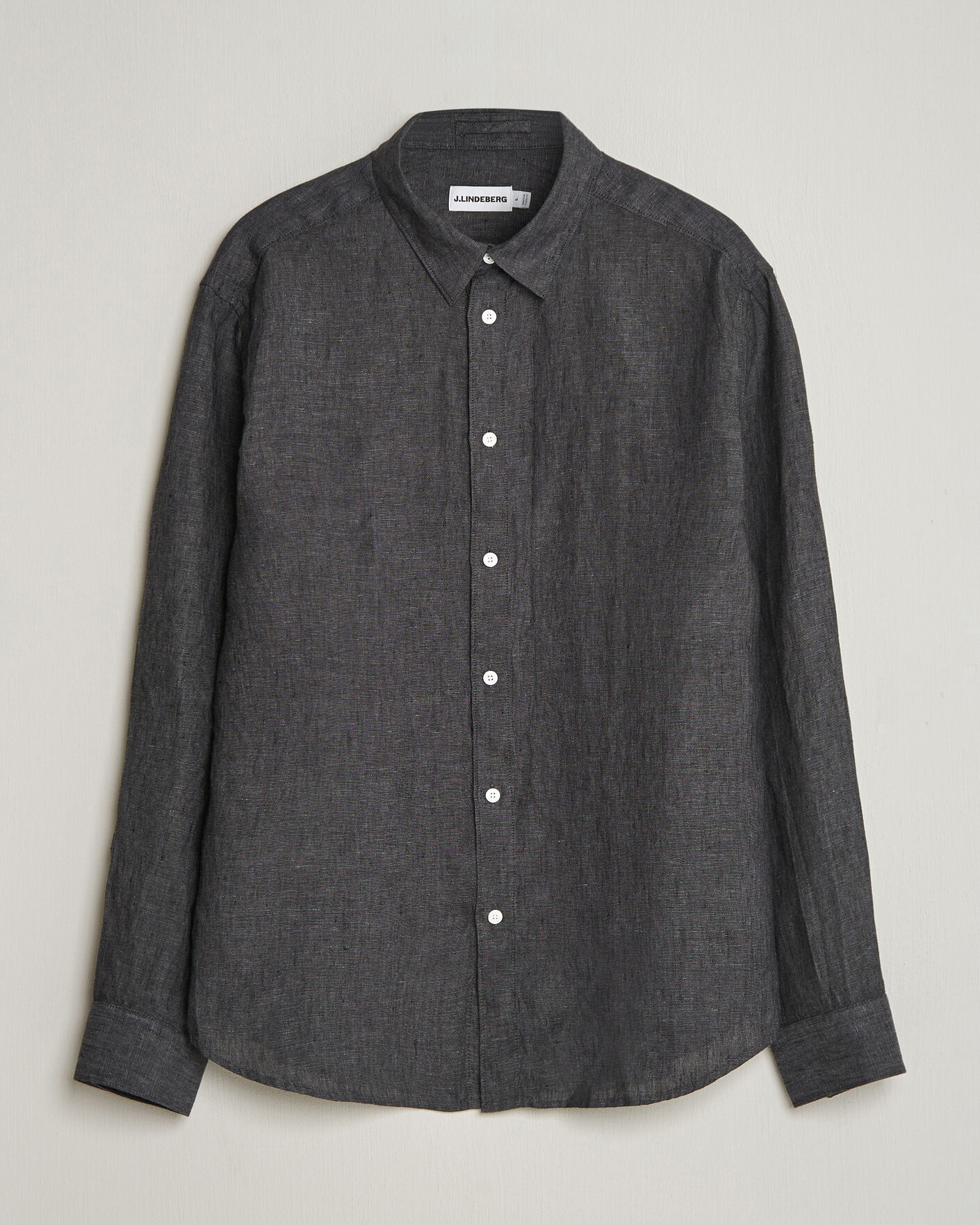 Hombres | Camisas | J.Lindeberg | Marlon Linen Melange Shirt Black