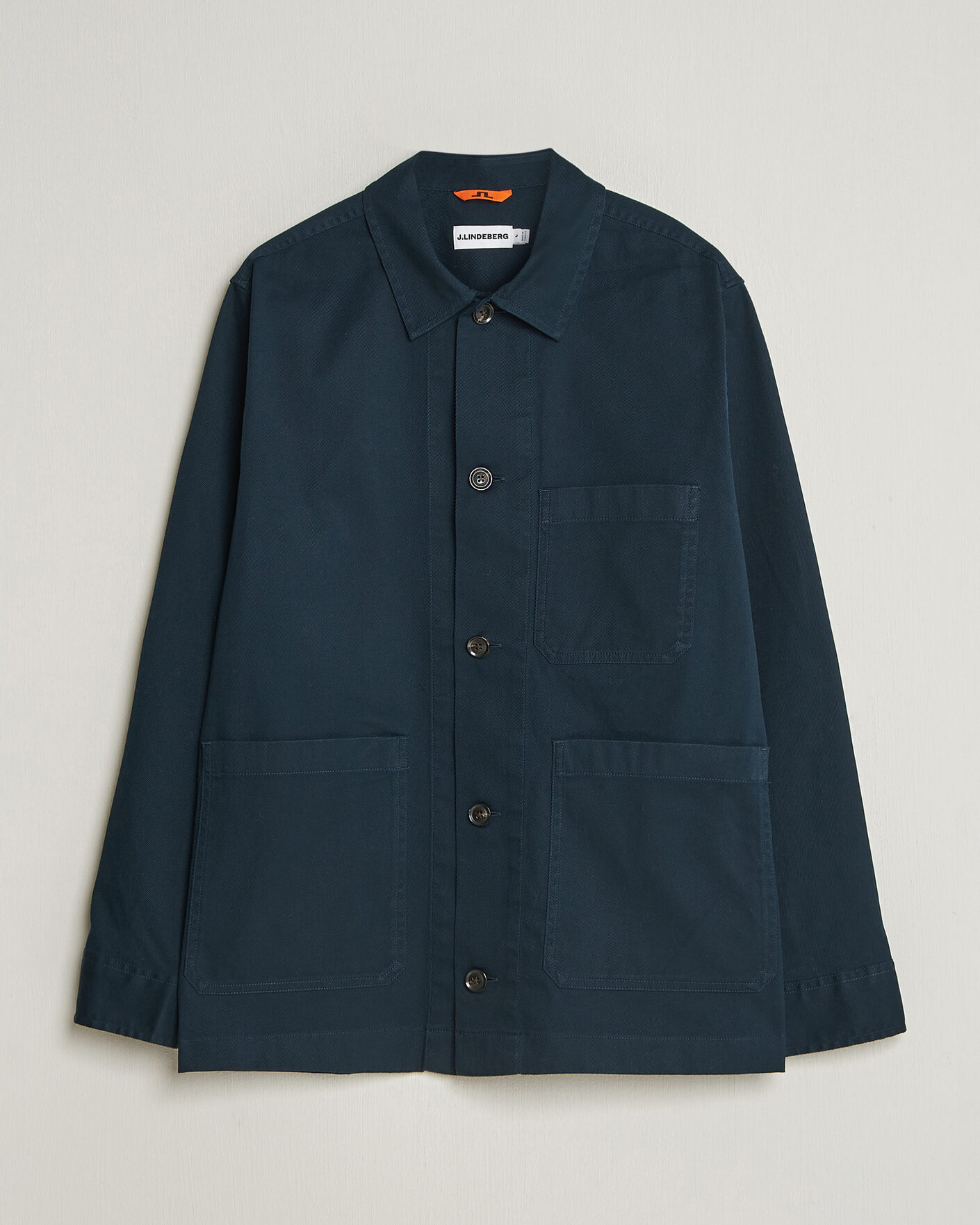 Hombres | Camisas | J.Lindeberg | Easton Cotton Overshirt JL Navy