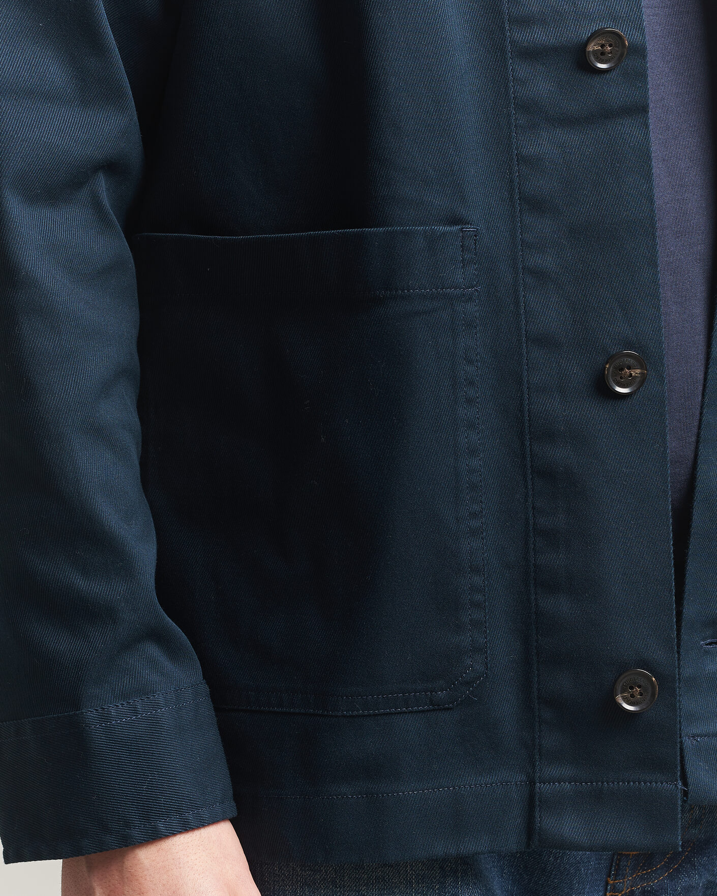 Hombres | Camisas | J.Lindeberg | Easton Cotton Overshirt JL Navy