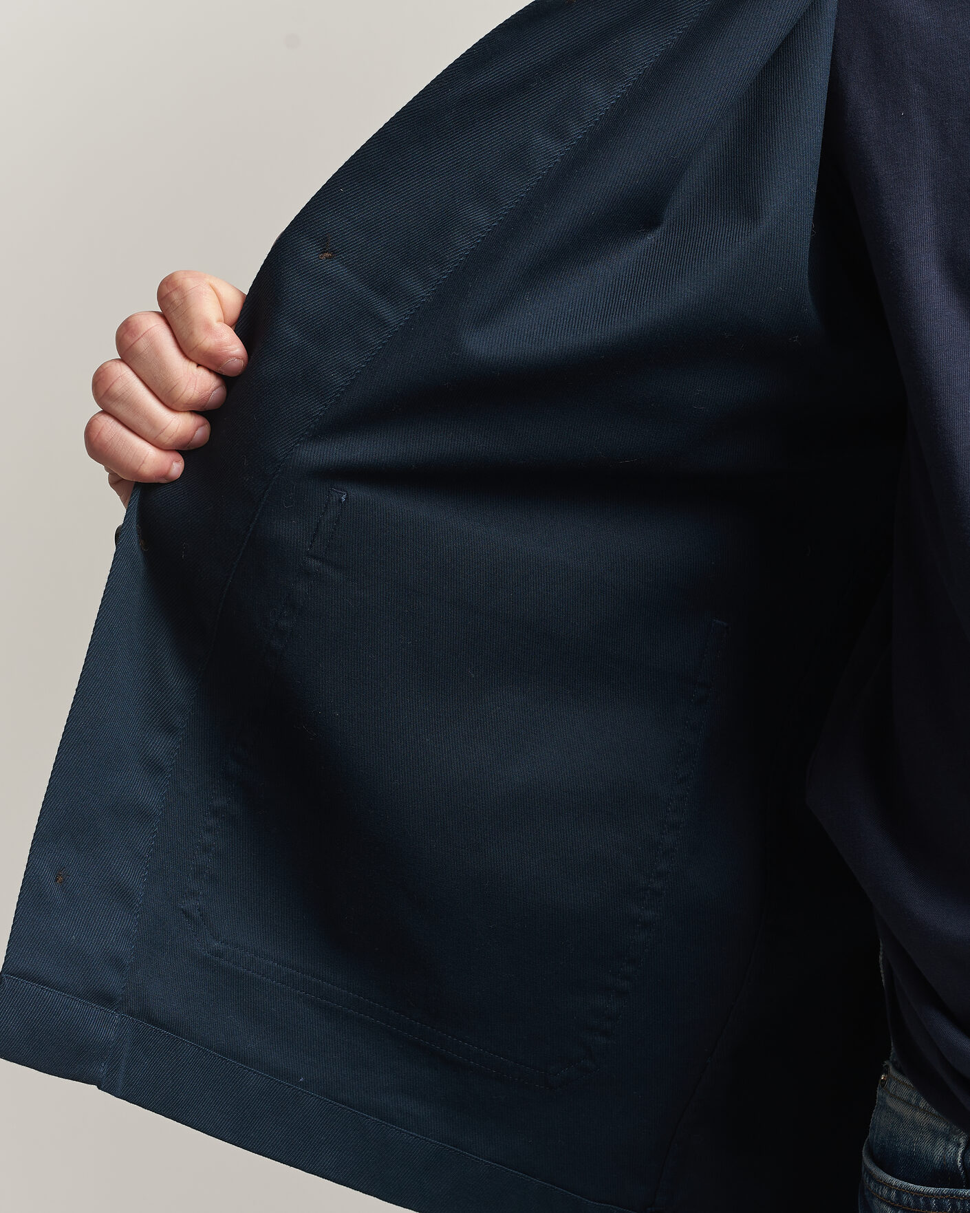 Hombres | Camisas | J.Lindeberg | Easton Cotton Overshirt JL Navy