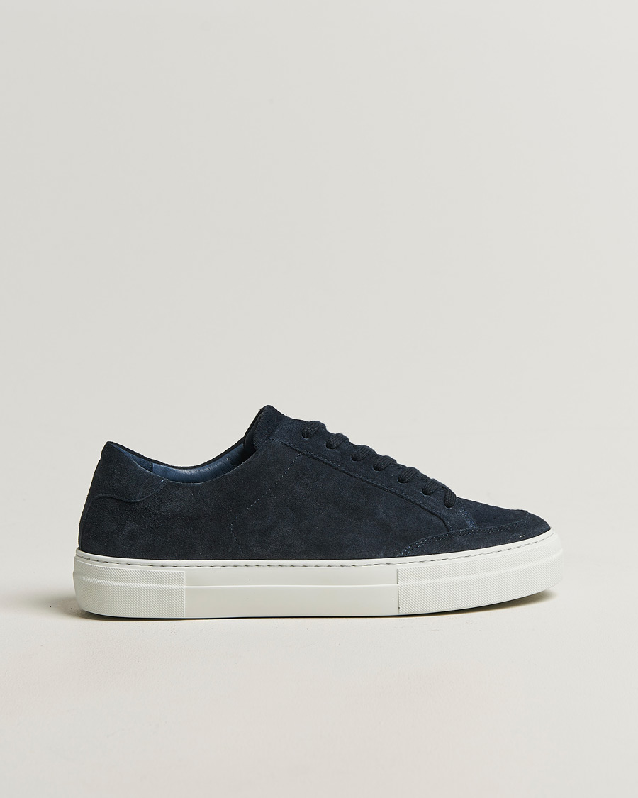 Hombres | Zapatillas | J.Lindeberg | Art Signature Suede Sneaker JL Navy