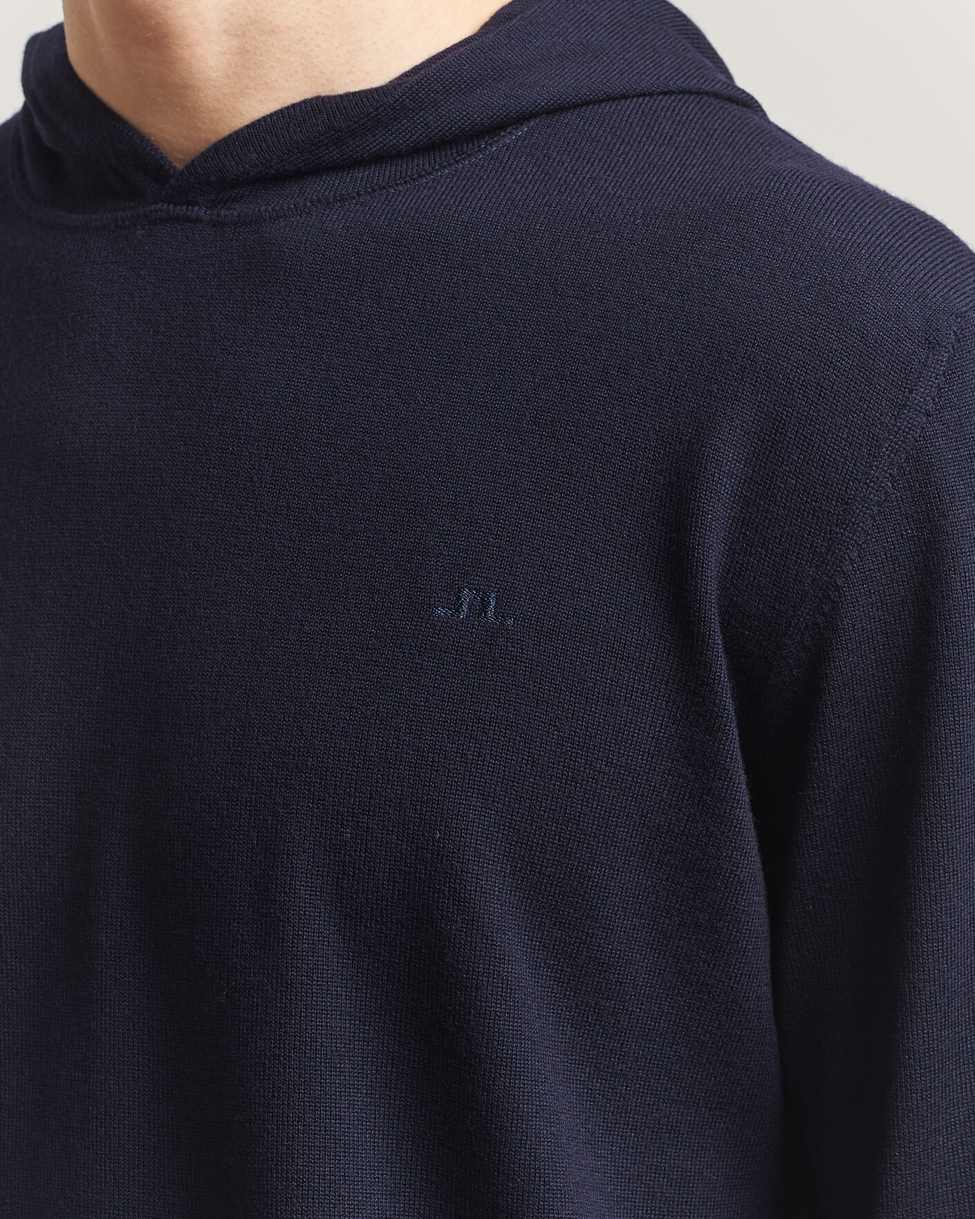 Hombres | Jerséis y prendas de punto | J.Lindeberg | Karl Merino Hoodie JL Navy