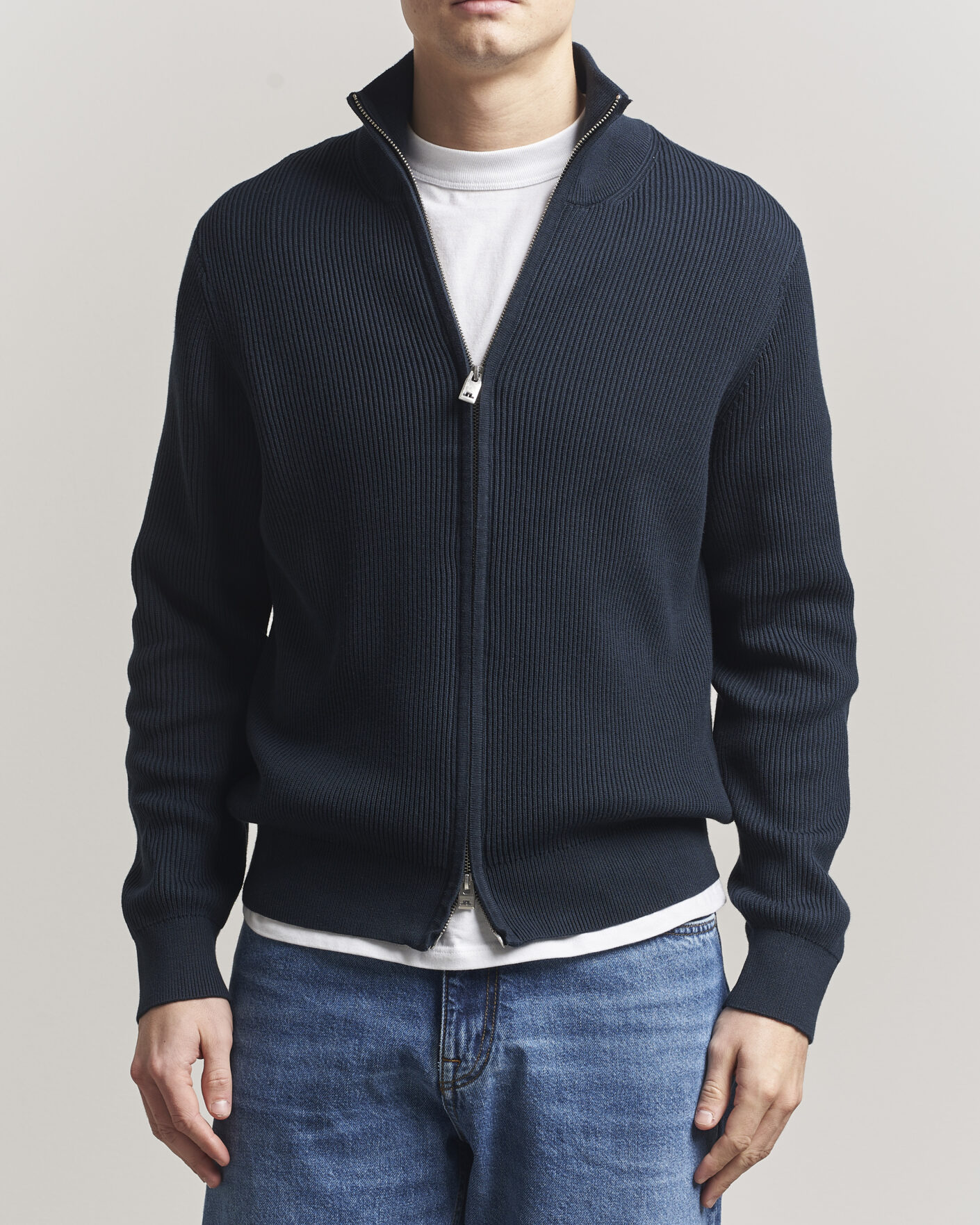 Hombres | Jerséis y prendas de punto | J.Lindeberg | Alexis Full Zip Cardigan JL Navy