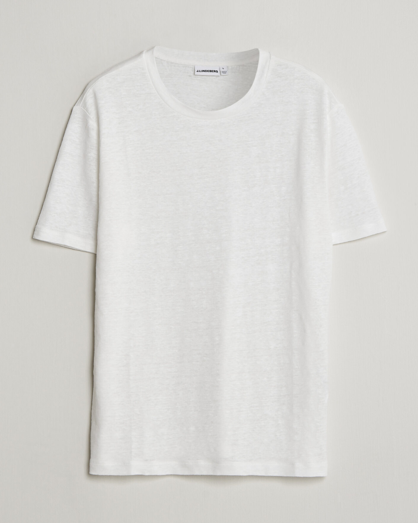 Hombres | Camisetas | J.Lindeberg | Coma Linen T-Shirt White