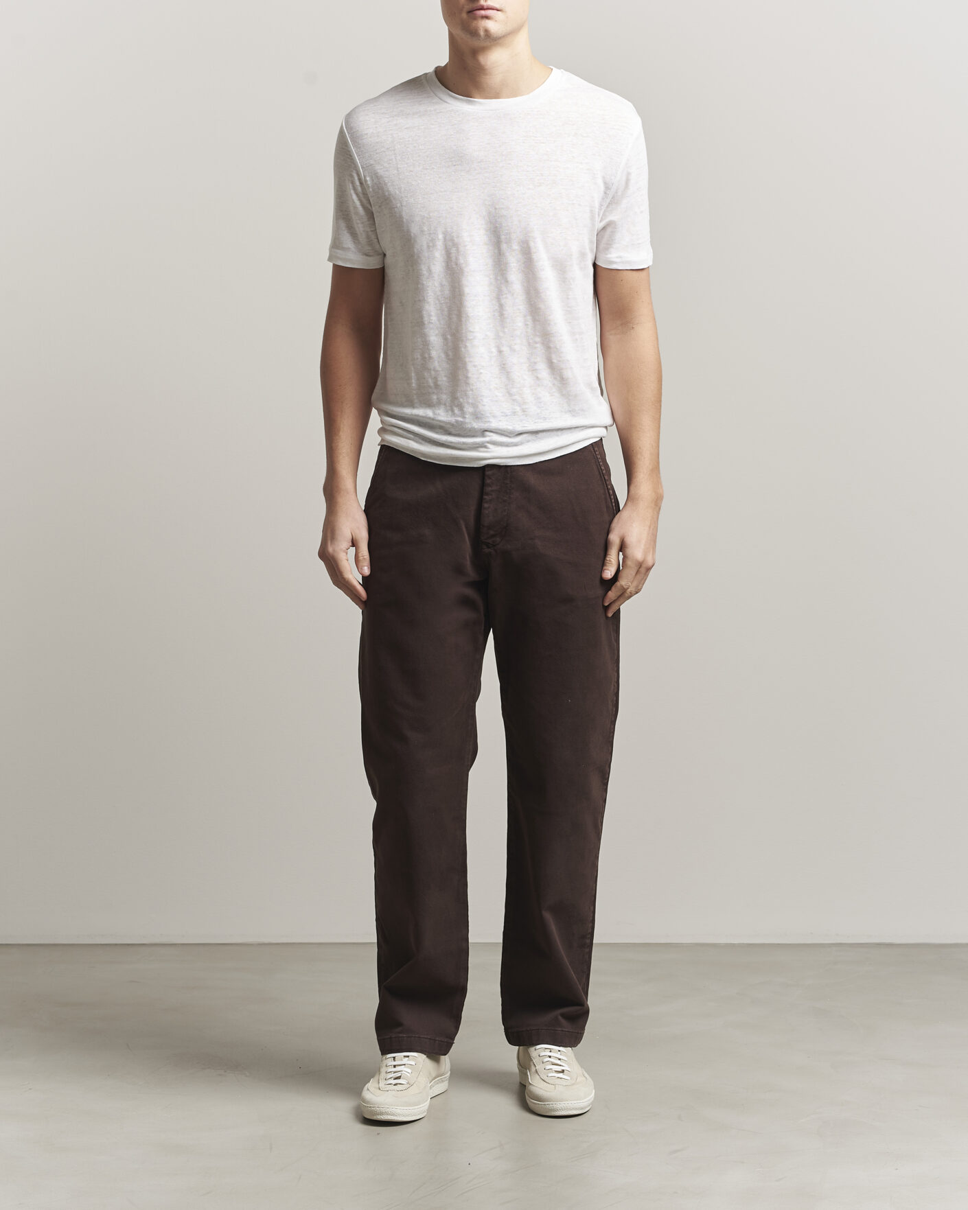 Hombres | Camisetas | J.Lindeberg | Coma Linen T-Shirt White