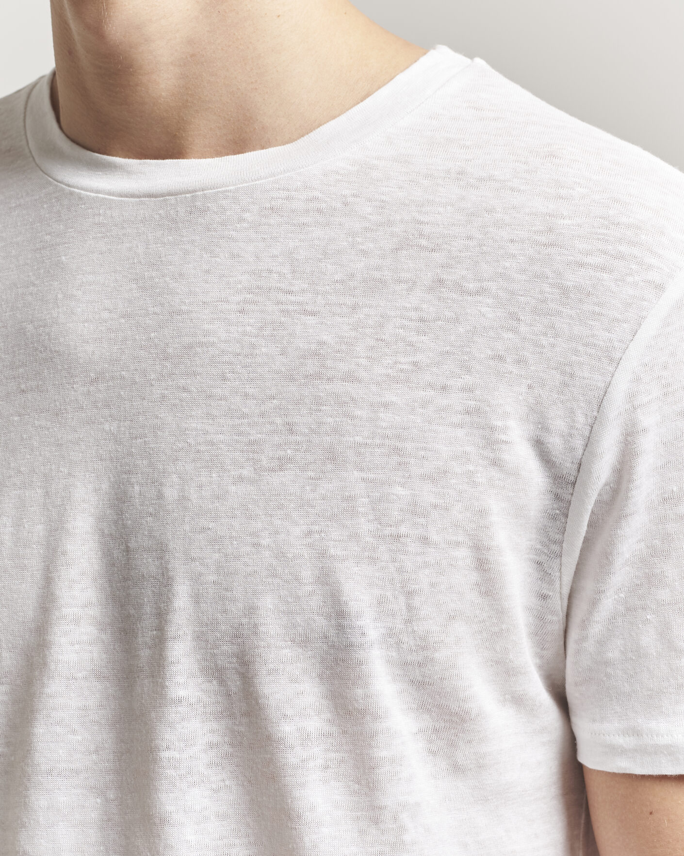 Hombres | Camisetas | J.Lindeberg | Coma Linen T-Shirt White