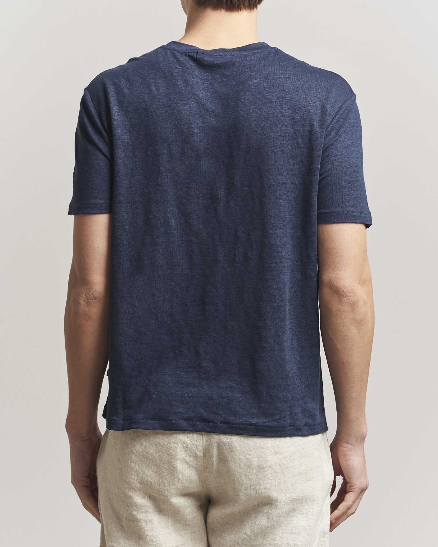 Hombres | Camisetas | J.Lindeberg | Coma Linen T-Shirt JL Navy
