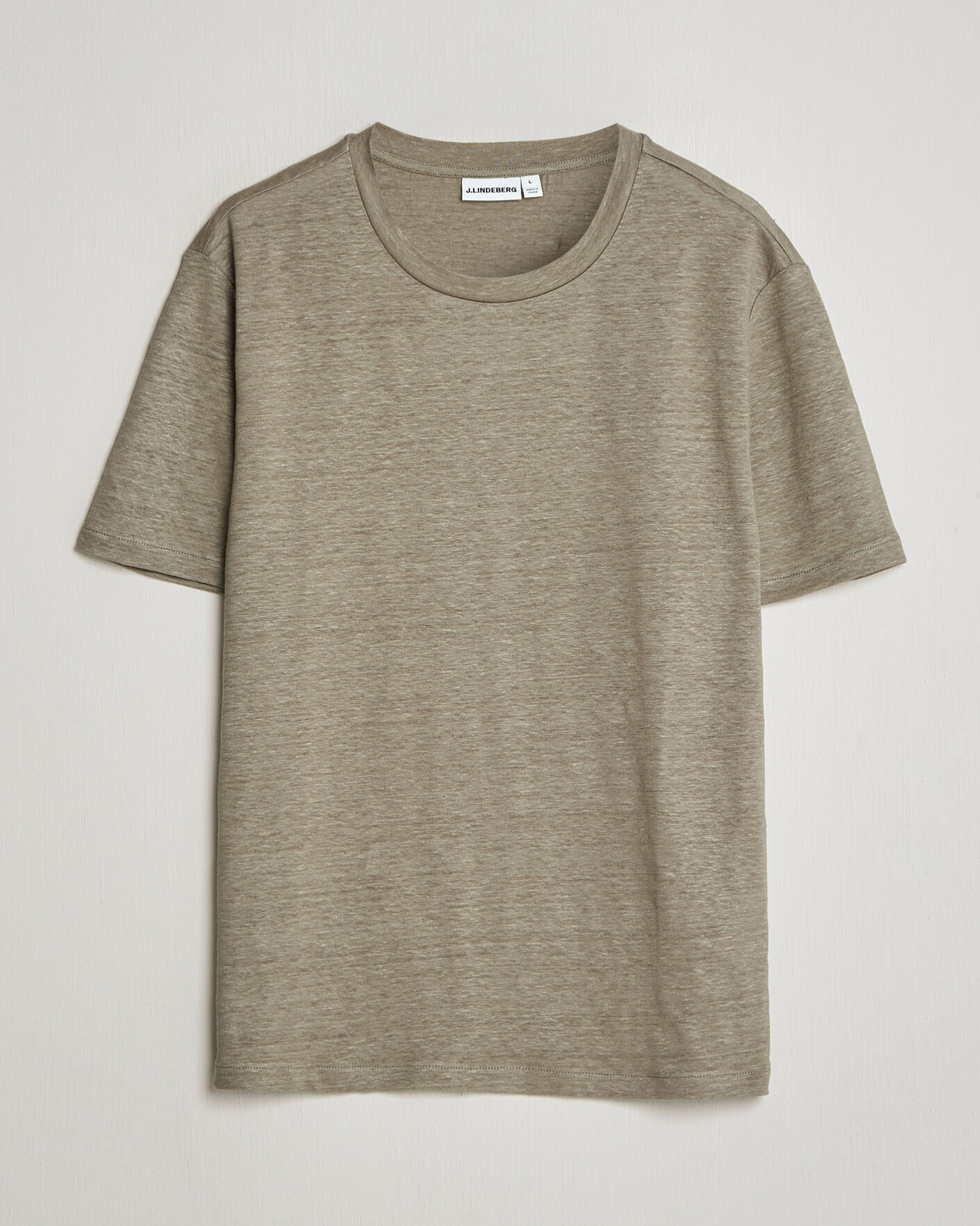 Hombres | Camisetas | J.Lindeberg | Coma Linen T-Shirt Brindle