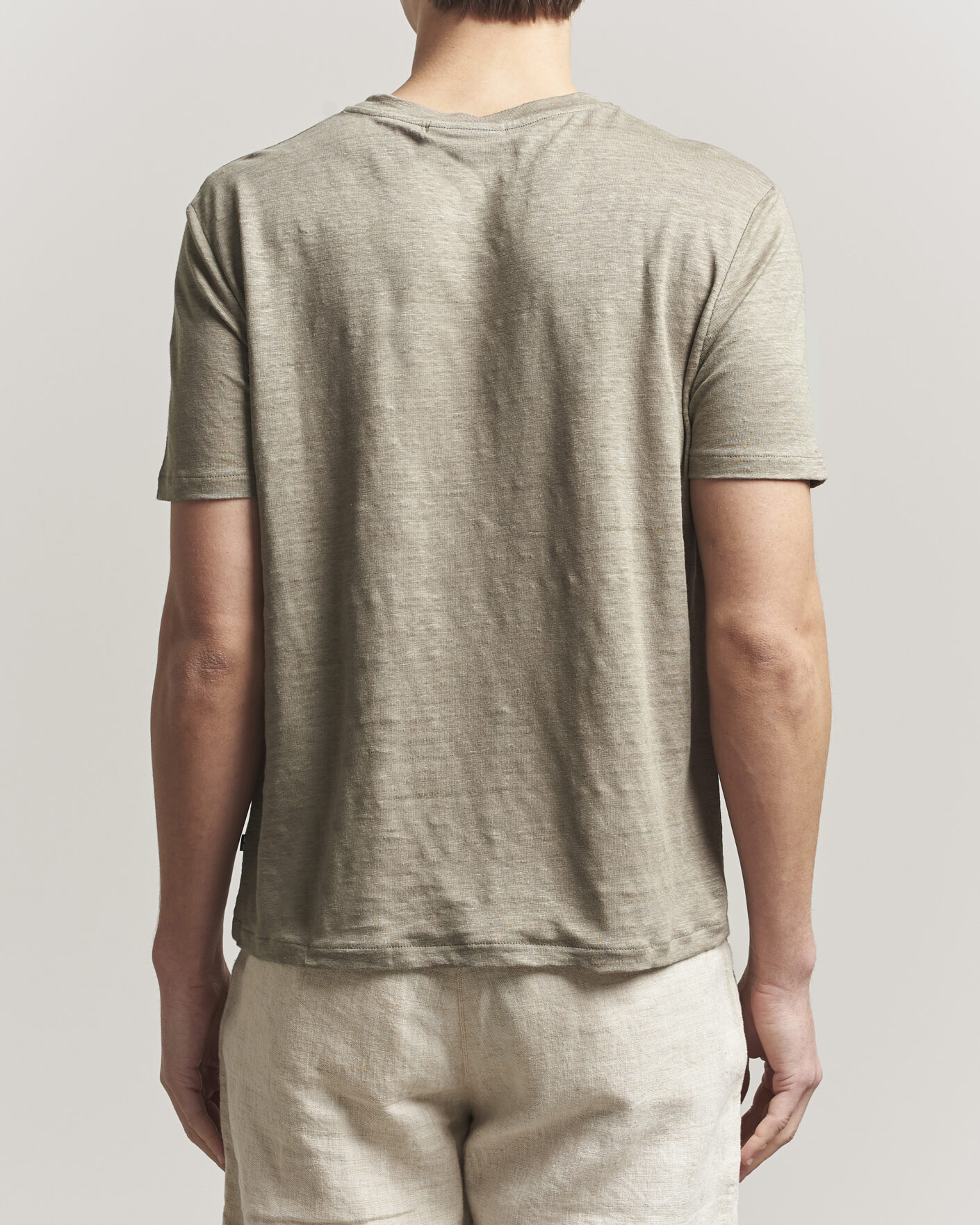 Hombres | Camisetas | J.Lindeberg | Coma Linen T-Shirt Brindle