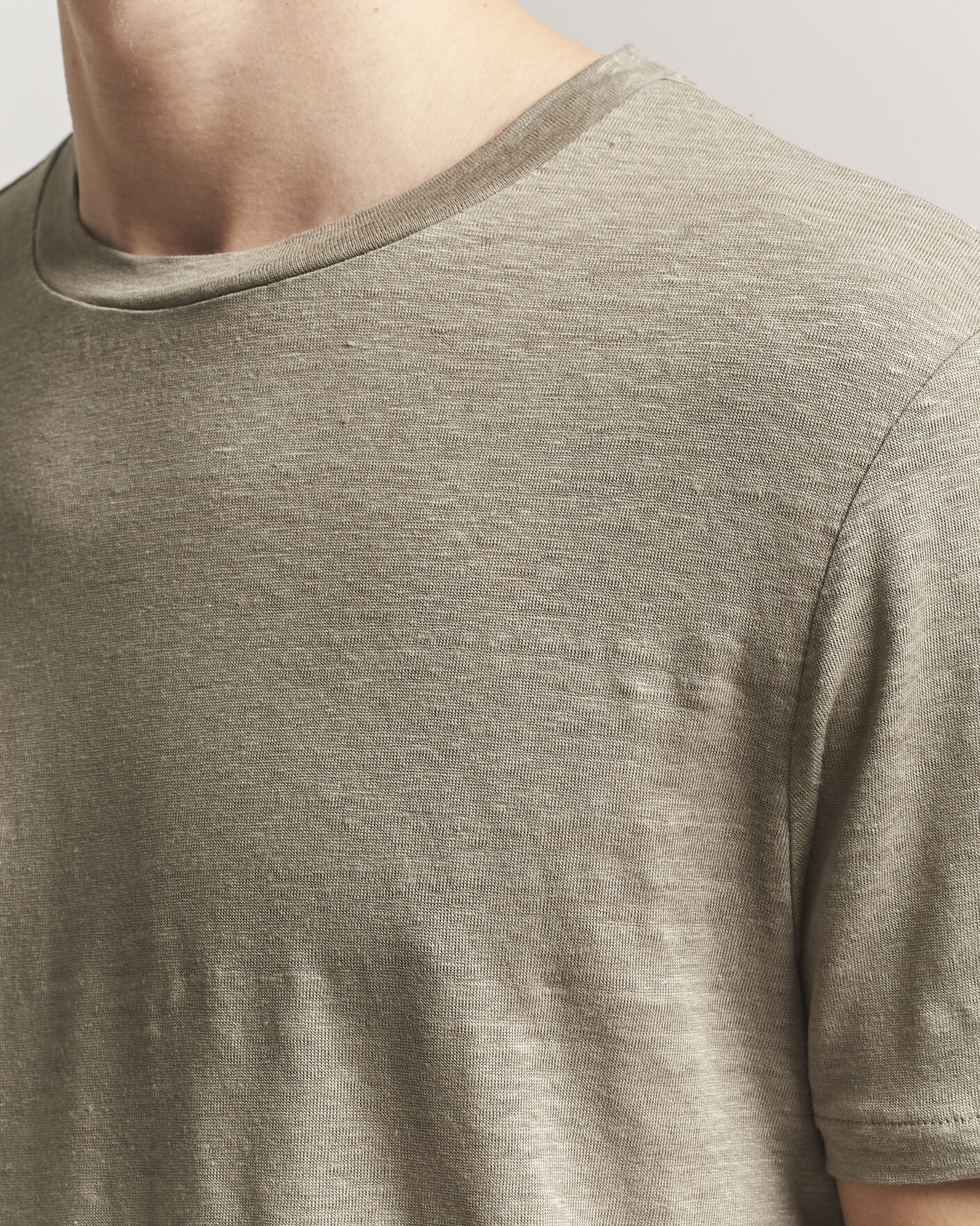 Hombres | Camisetas | J.Lindeberg | Coma Linen T-Shirt Brindle