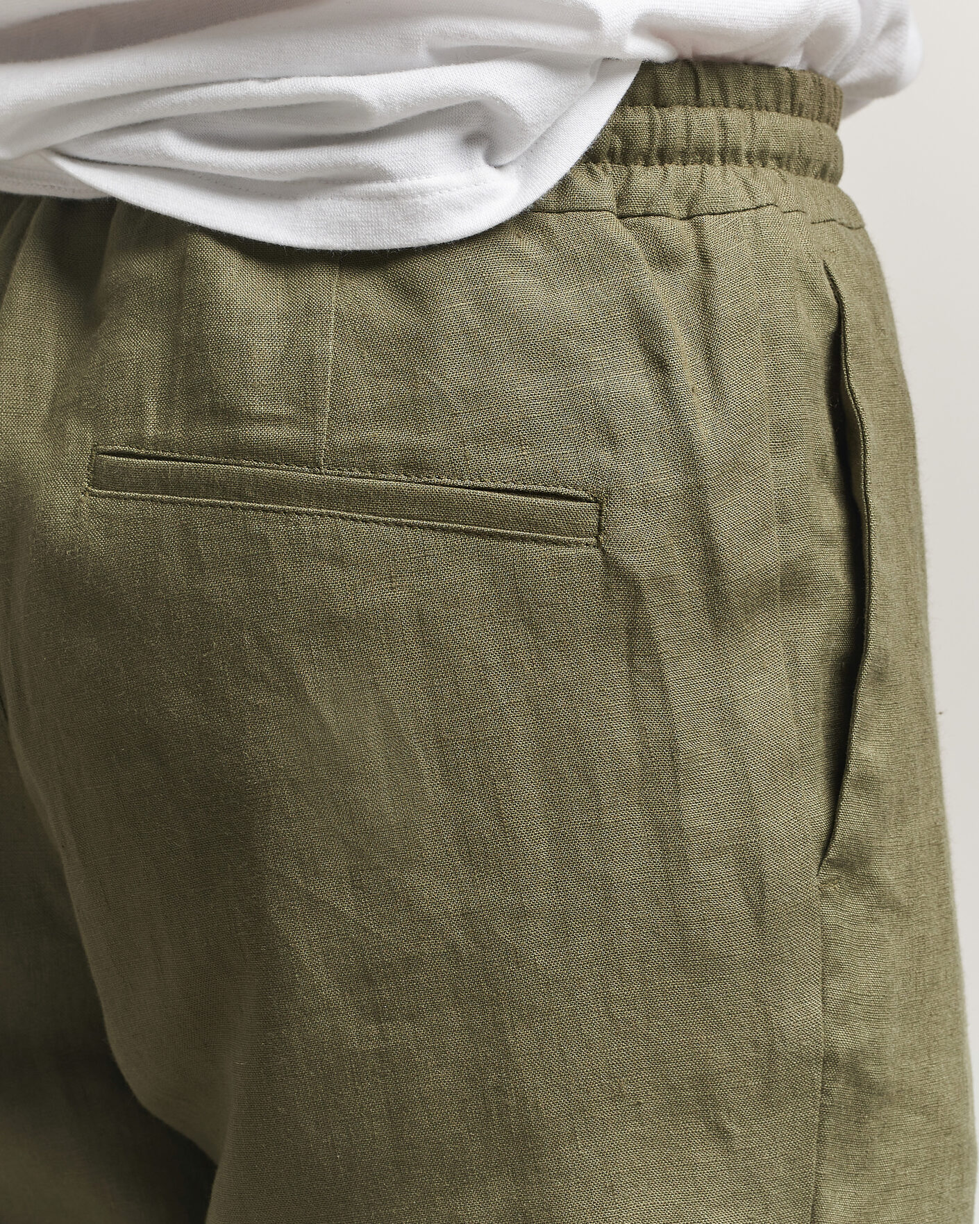 Hombres | Pantalones | J.Lindeberg | Soren Drape Linen Pants Kalamata