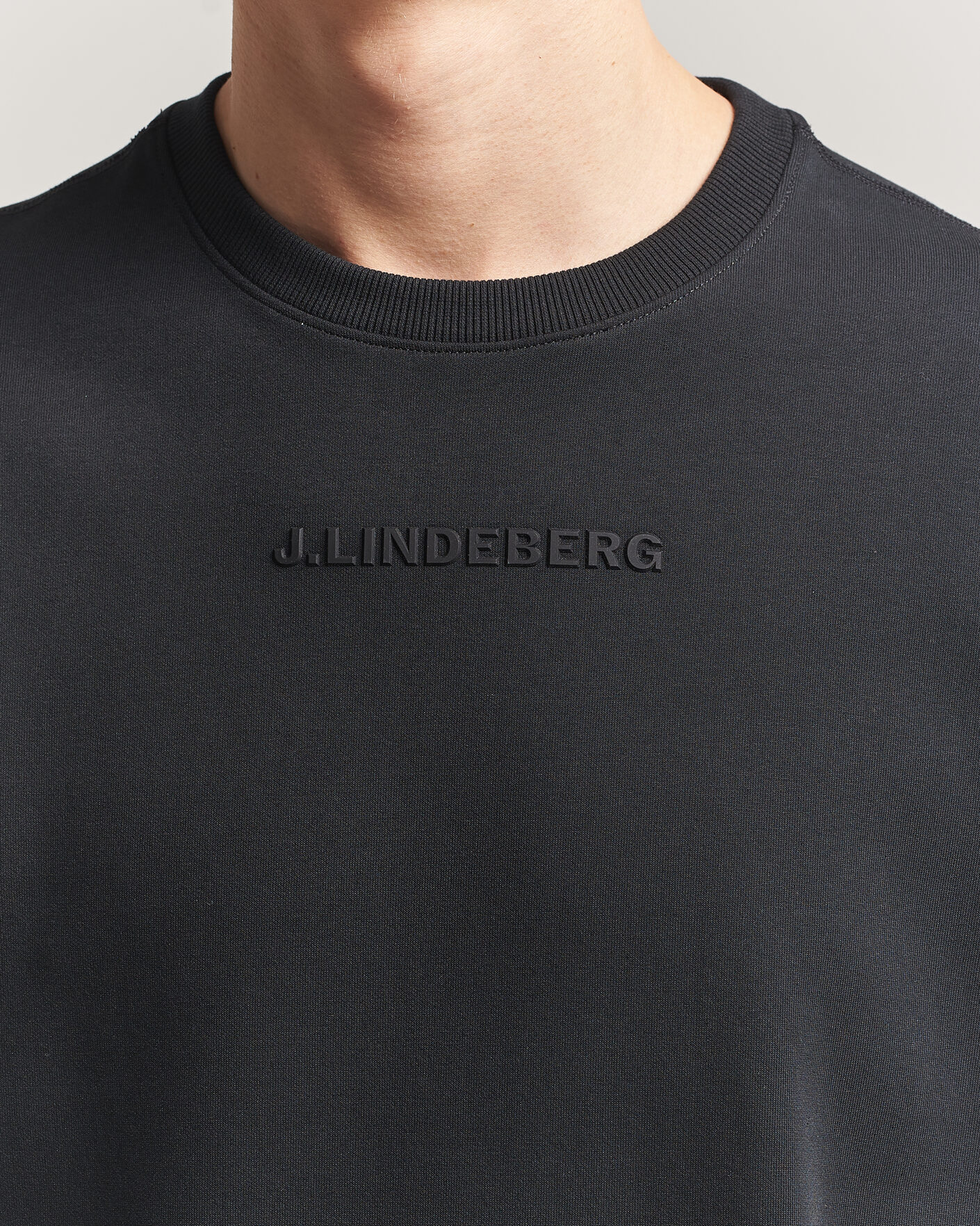 Hombres | Jerséis y prendas de punto | J.Lindeberg | Club Crew Neck Black