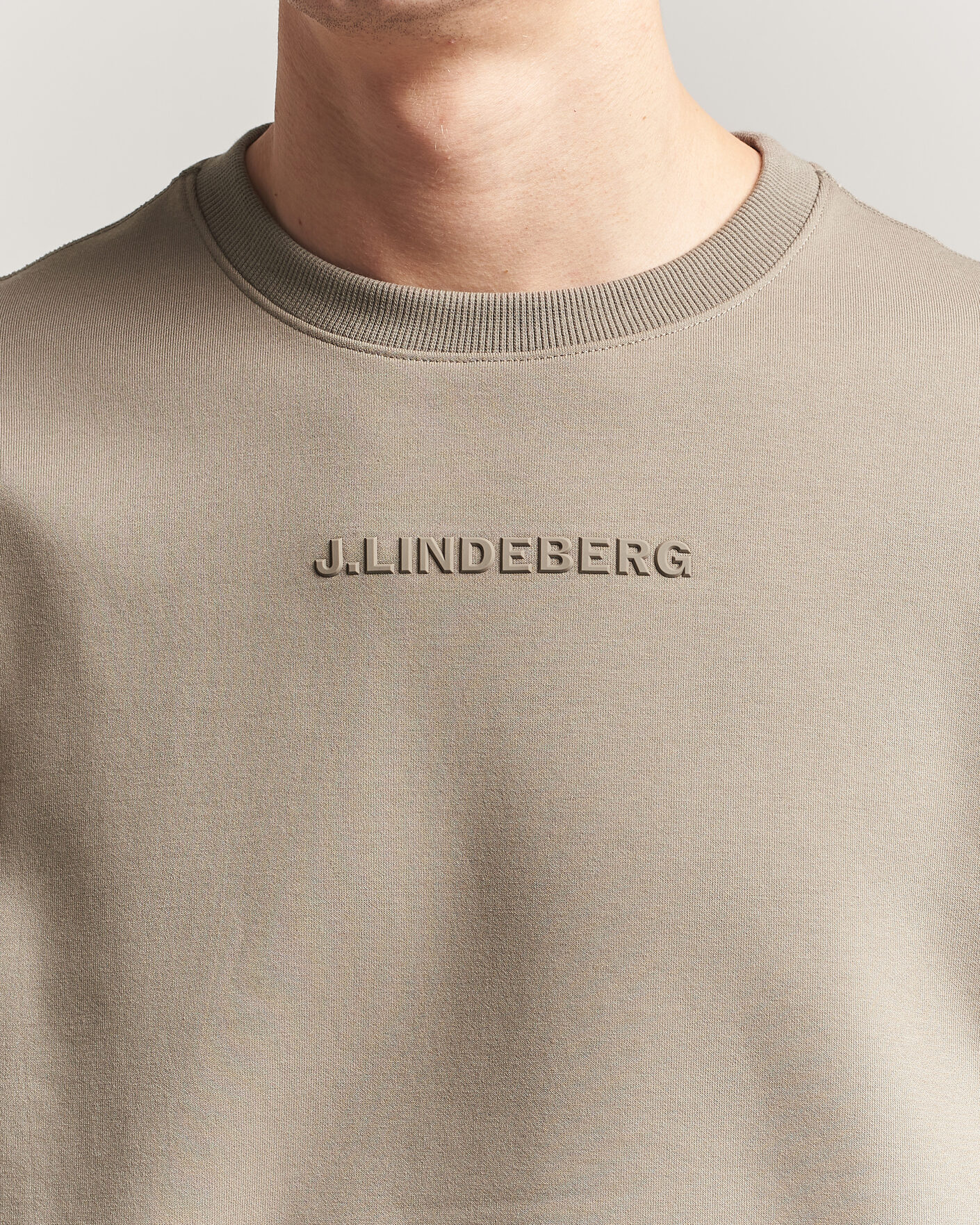 Hombres | Jerséis y prendas de punto | J.Lindeberg | Club Crew Neck Brindle