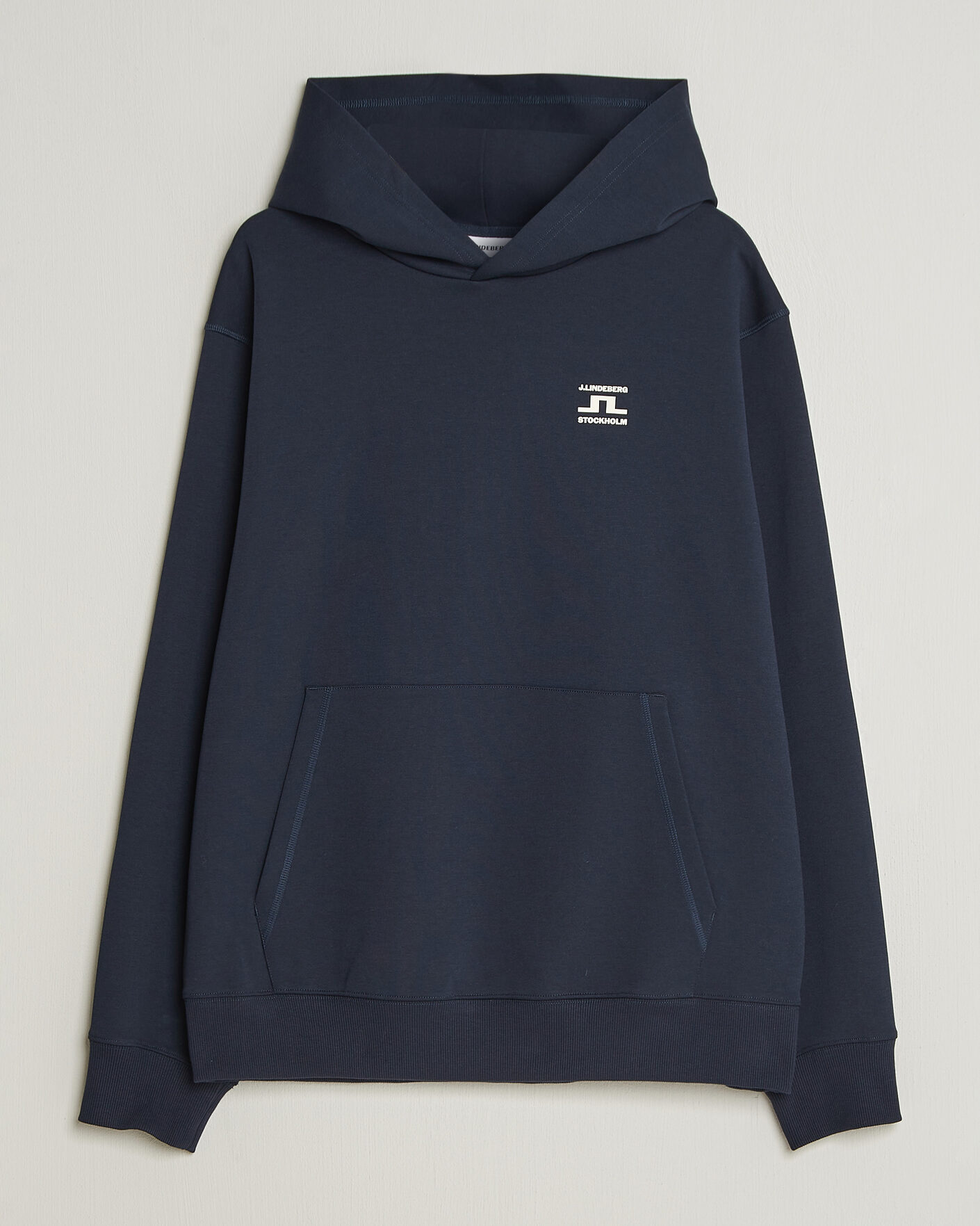 Hombres | Jerséis y prendas de punto | J.Lindeberg | Club Printed Hoodie JL Navy