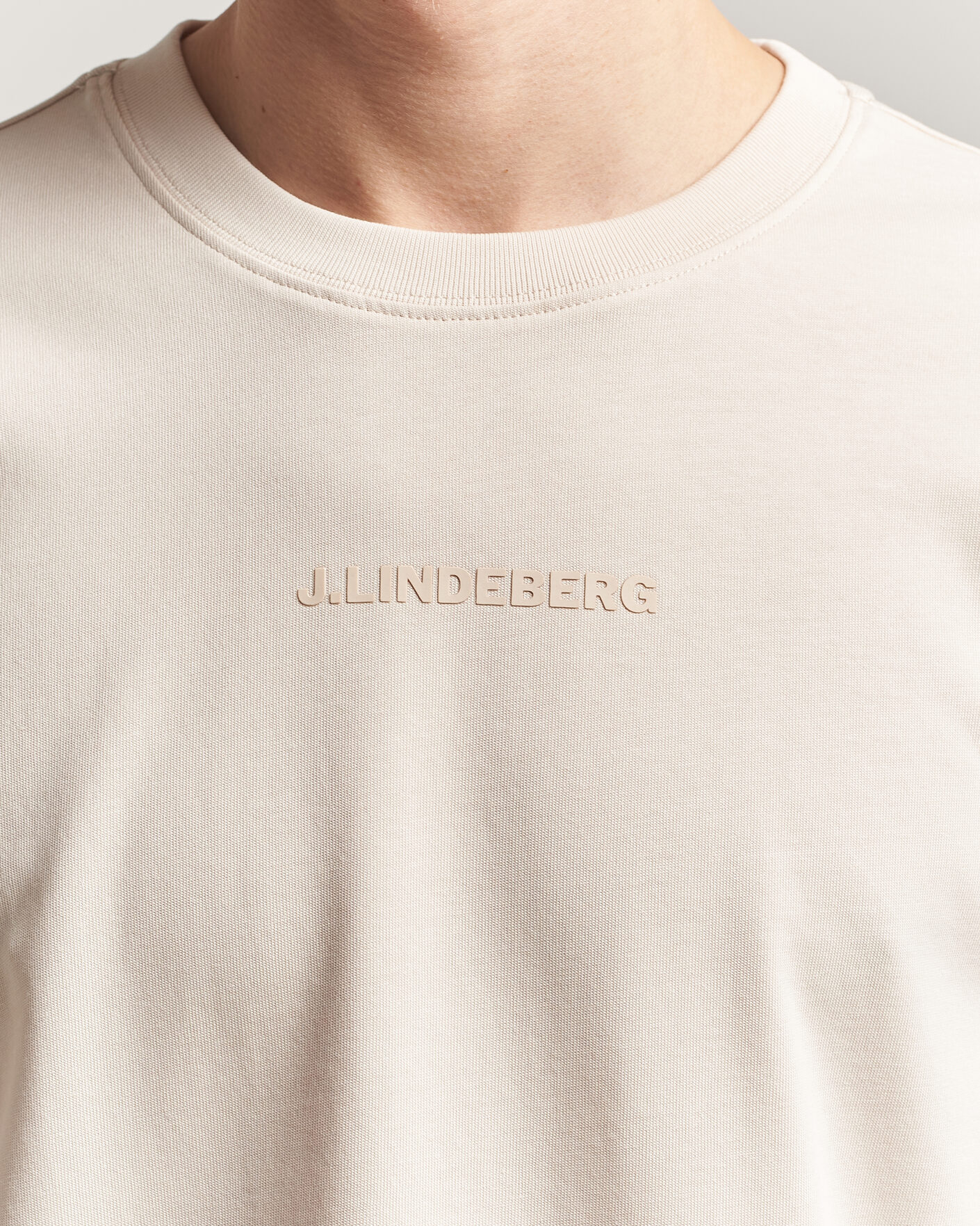 Hombres | Camisetas | J.Lindeberg | Hale Heavy Logo T-Shirt Moonbeam