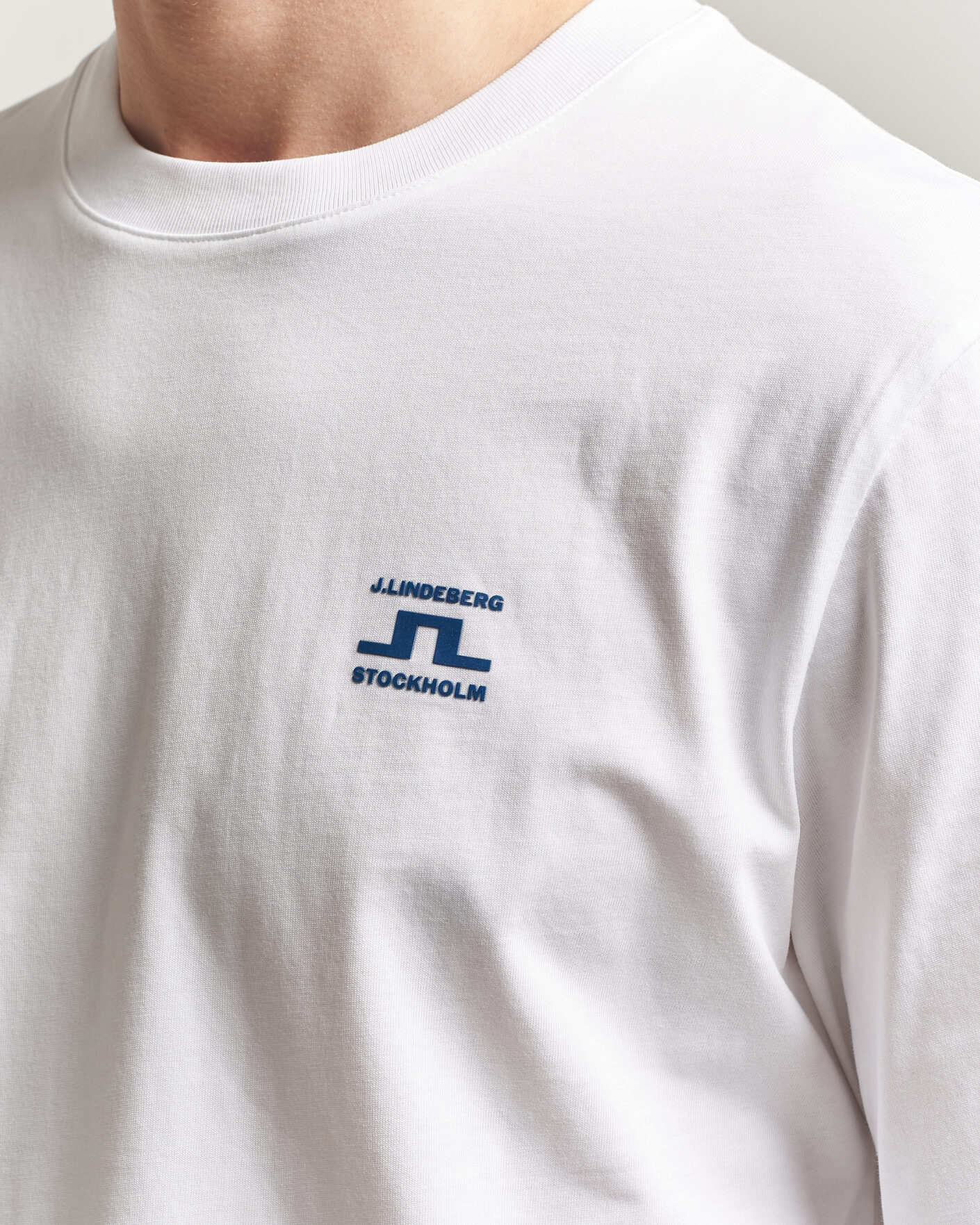 Hombres | Camisetas | J.Lindeberg | Parcie Long Sleeve T-Shirt White