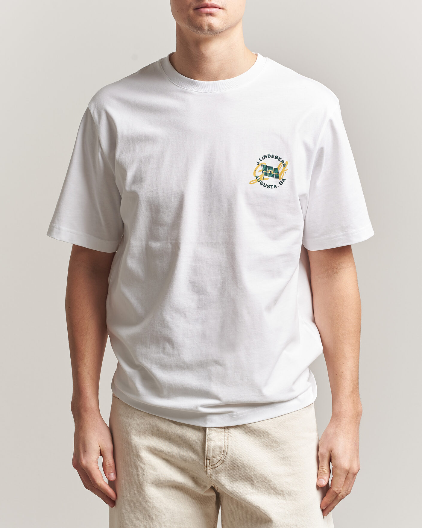 Hombres | Camisetas | J.Lindeberg | Parcie Tour T-Shirt White