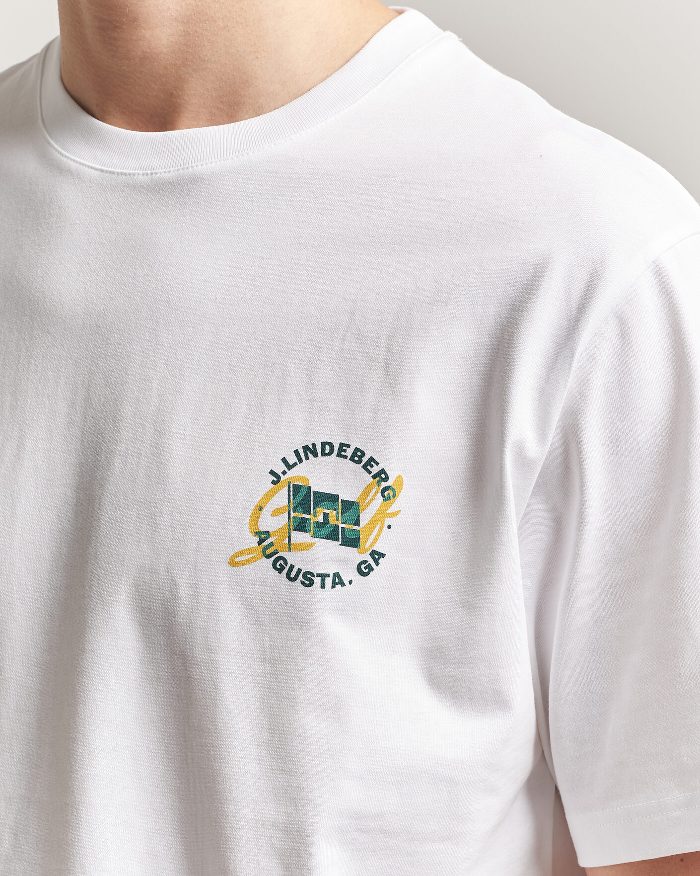 Hombres | Camisetas | J.Lindeberg | Parcie Tour T-Shirt White