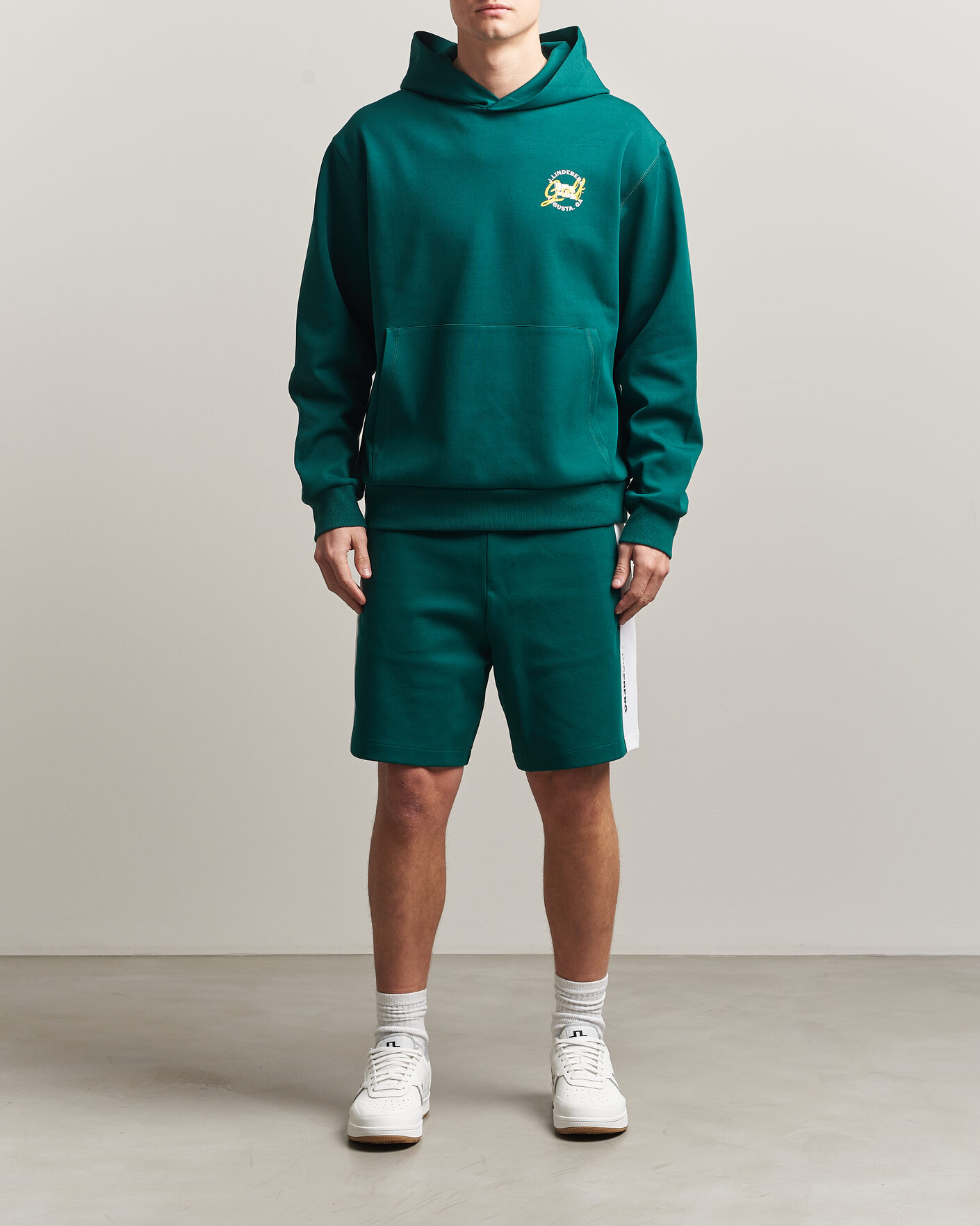 Hombres | Pantalones cortos | J.Lindeberg | Gusta Tour Sweatshorts Forest Biome