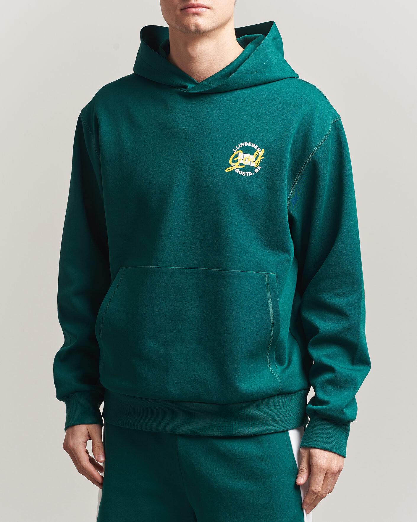 Hombres | Jerséis y prendas de punto | J.Lindeberg | Club Masters Tour Hoodie Forest Biome