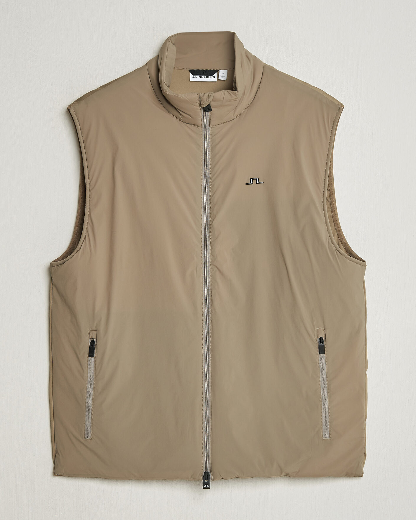 Hombres | Chalecos | J.Lindeberg | Timor Hybrid Vest Brindle