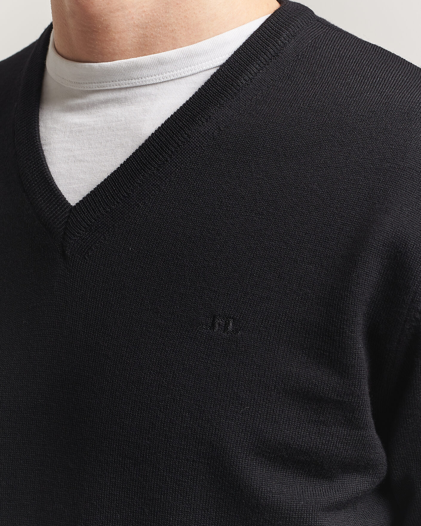 Hombres | Jerséis y prendas de punto | J.Lindeberg | Lymann Merino V-Neck Pullover Black