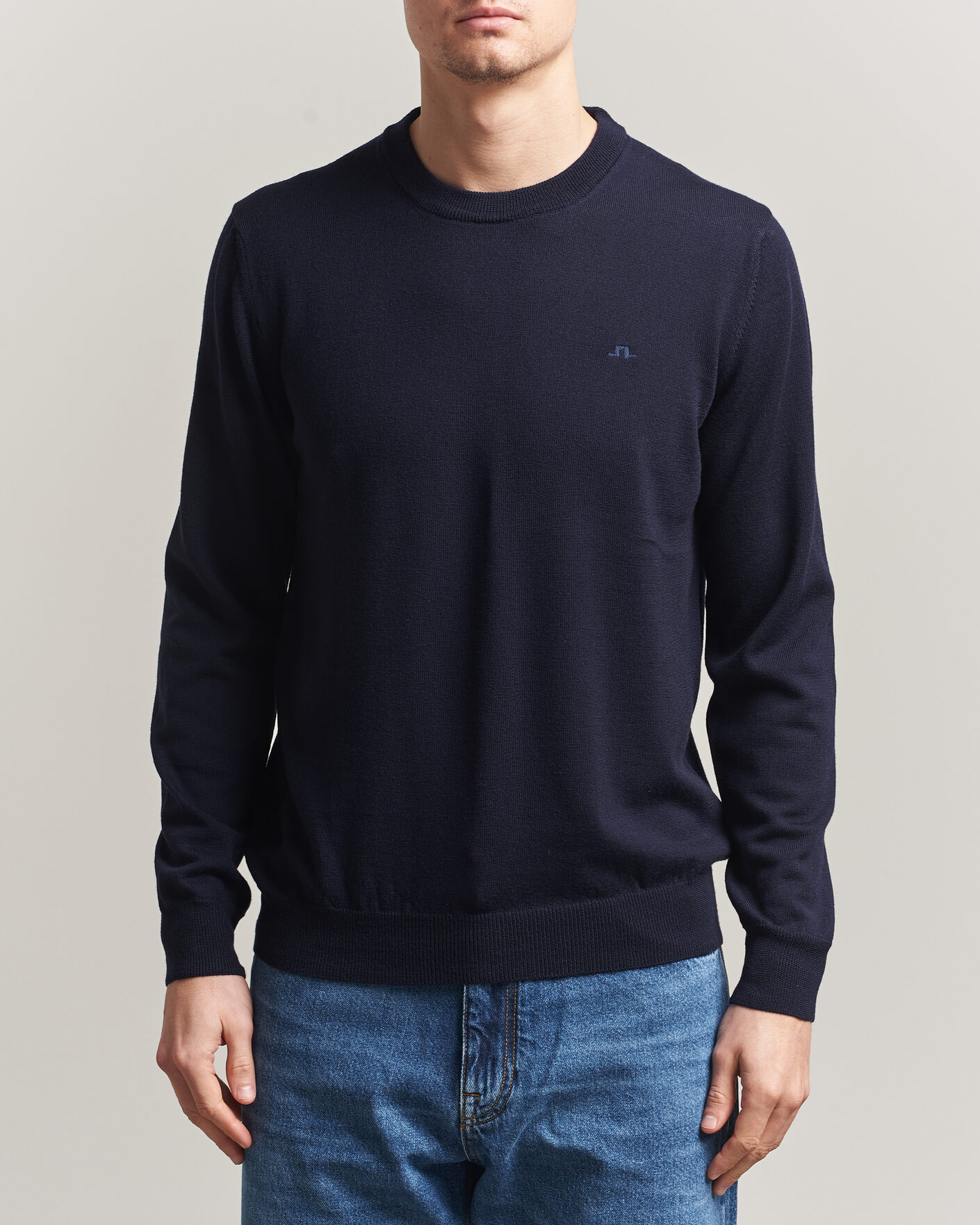 Hombres | Jerséis y prendas de punto | J.Lindeberg | Keane Merino Crew Neck Pullover JL Navy