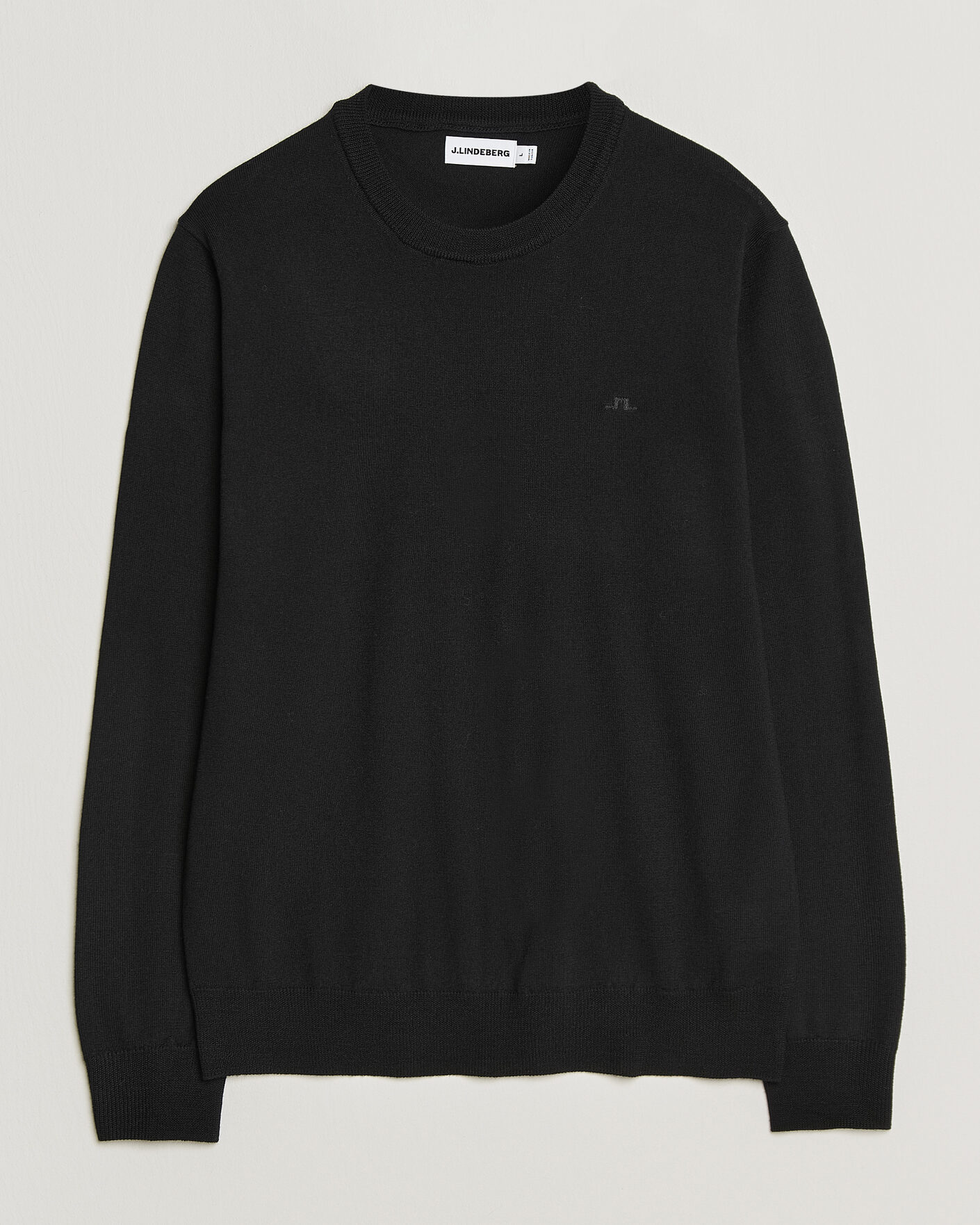Hombres | Jerséis y prendas de punto | J.Lindeberg | Keane Merino Crew Neck Pullover Black
