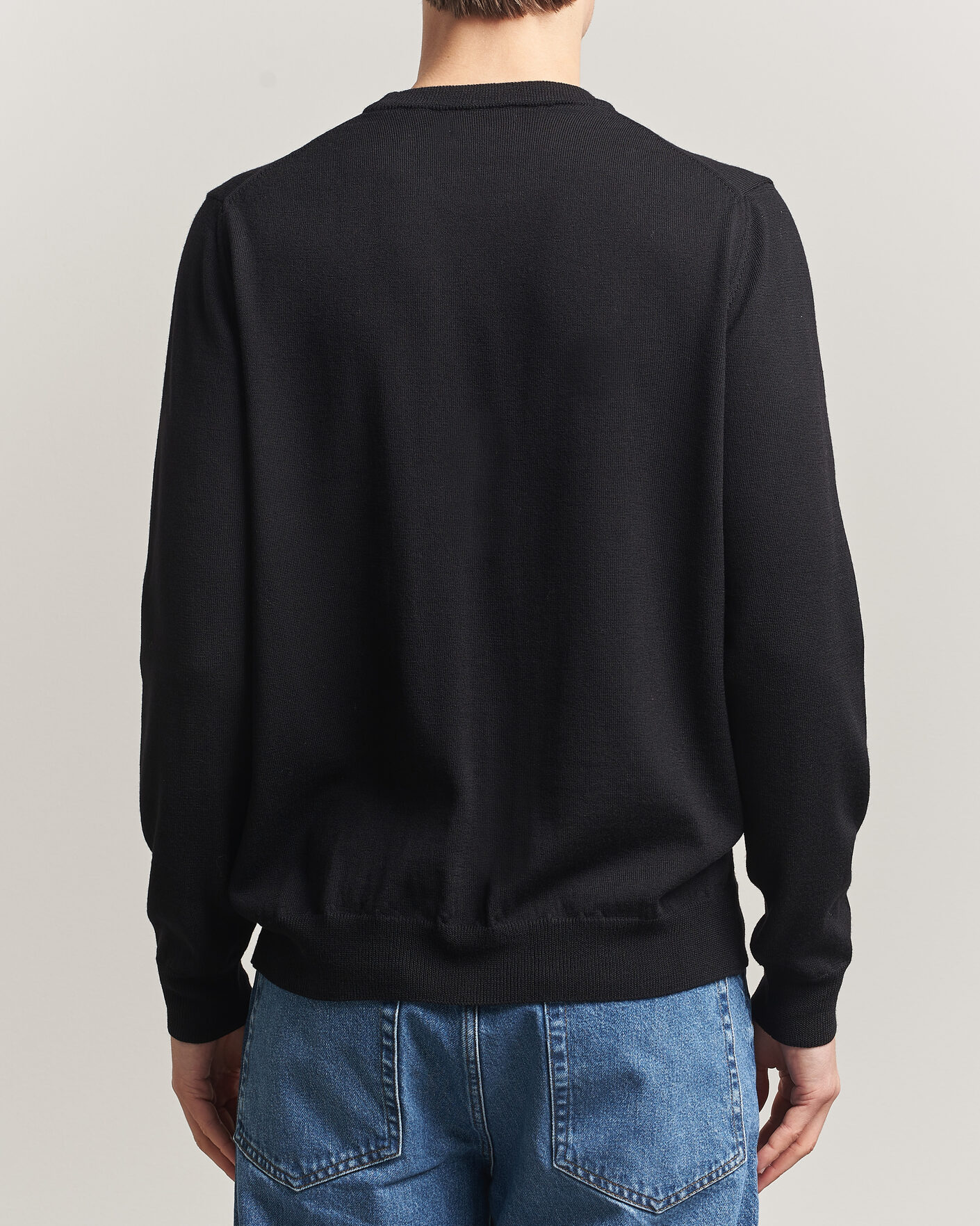 Hombres | Jerséis y prendas de punto | J.Lindeberg | Keane Merino Crew Neck Pullover Black