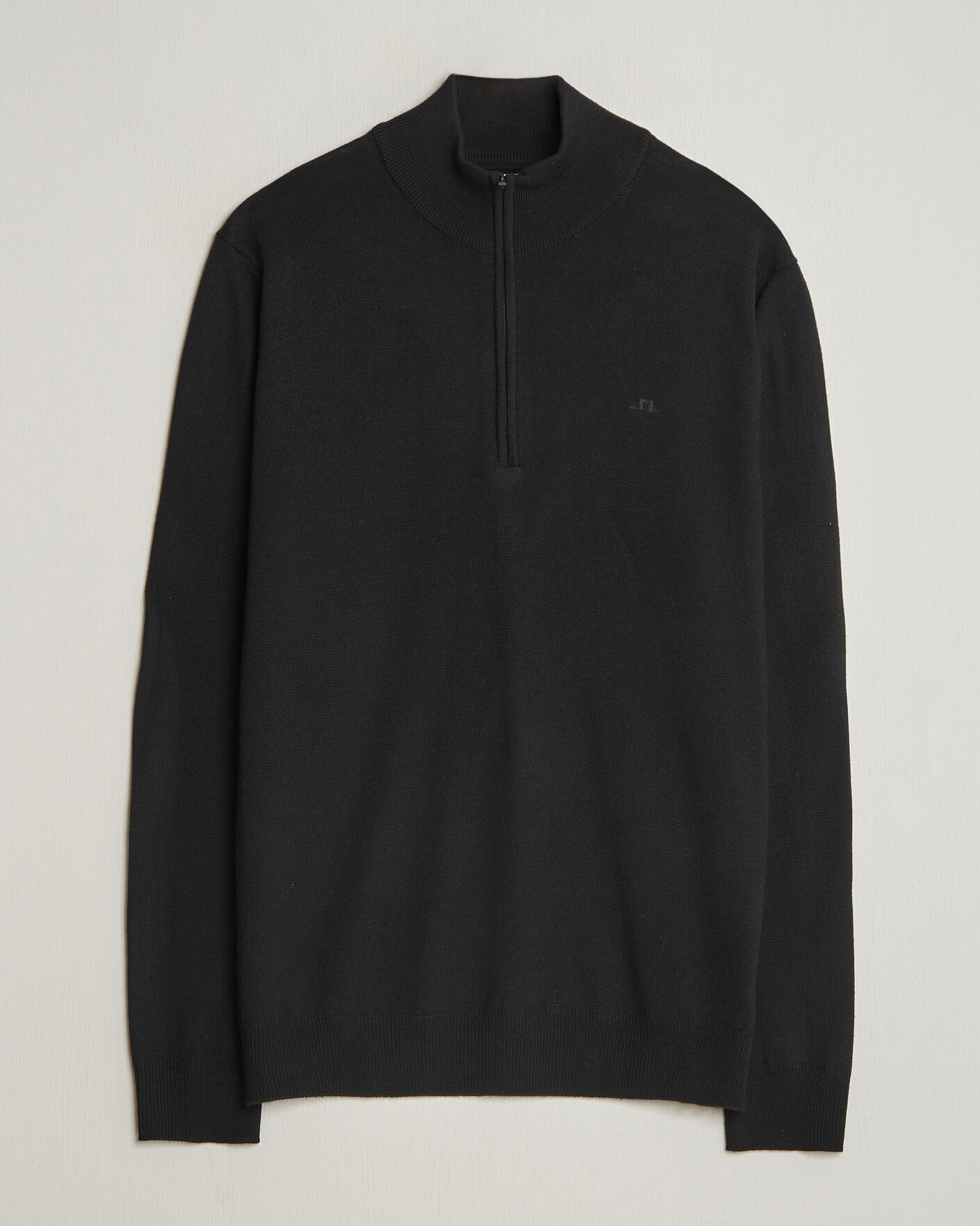 Hombres | Jerséis y prendas de punto | J.Lindeberg | Kiyan Merino Half Zip Black