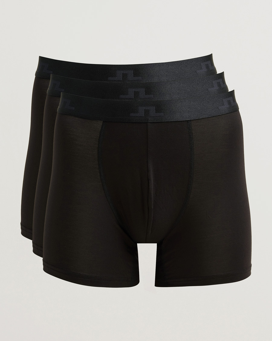 Hombres | Ropa interior y calcetines | J.Lindeberg | 3-Pack Bridge Lyocell Boxer Black