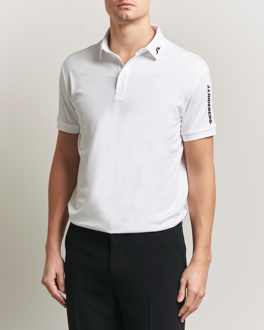Hombres | Polos | J.Lindeberg | Tour Tech Polo White