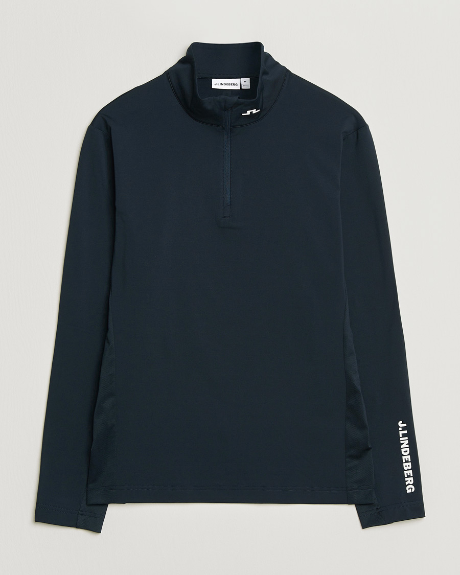 Hombres | Ropa de golf | J.Lindeberg | Tour Tech Mid Layer Half Zip JL Navy