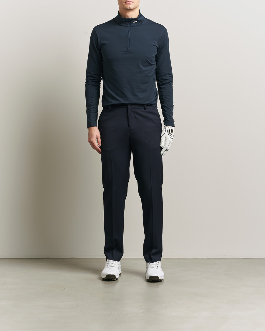 Hombres | Jerséis y prendas de punto | J.Lindeberg | Tour Tech Mid Layer Half Zip JL Navy