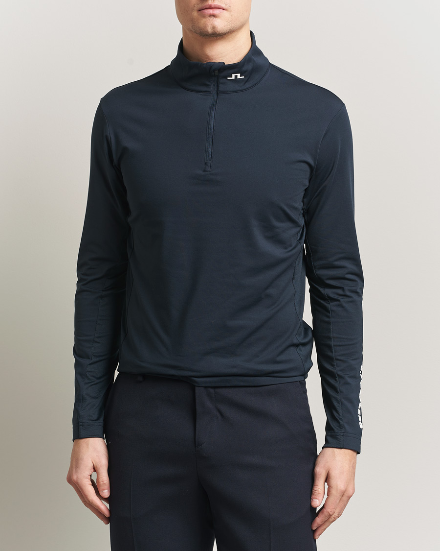 Hombres | Jerséis y prendas de punto | J.Lindeberg | Tour Tech Mid Layer Half Zip JL Navy