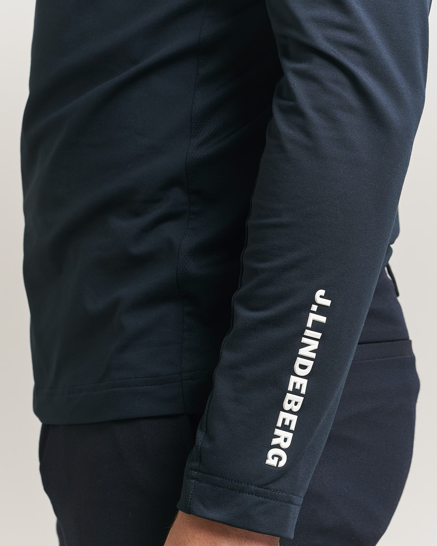 Hombres | Ropa de golf | J.Lindeberg | Tour Tech Mid Layer Half Zip JL Navy