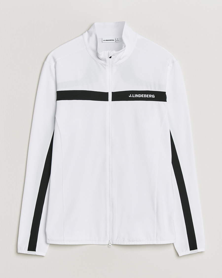 Hombres | Jerséis y prendas de punto | J.Lindeberg | Jarvis Mid Layer Full Zip White