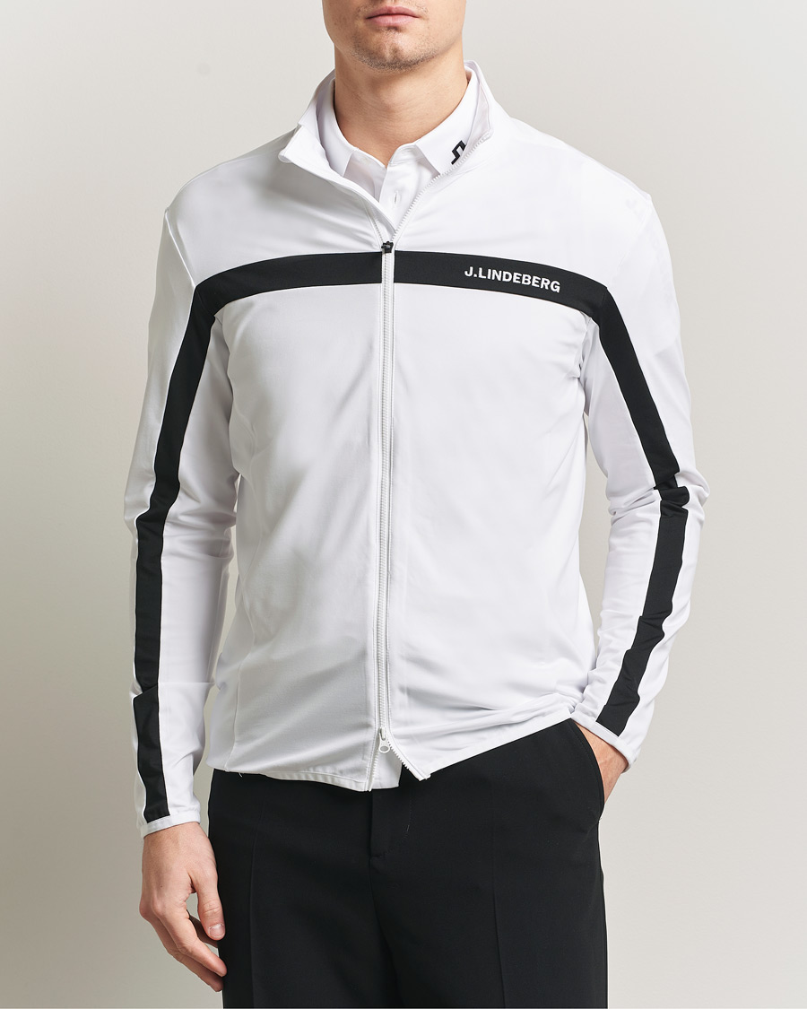 Hombres | Jerséis y prendas de punto | J.Lindeberg | Jarvis Mid Layer Full Zip White