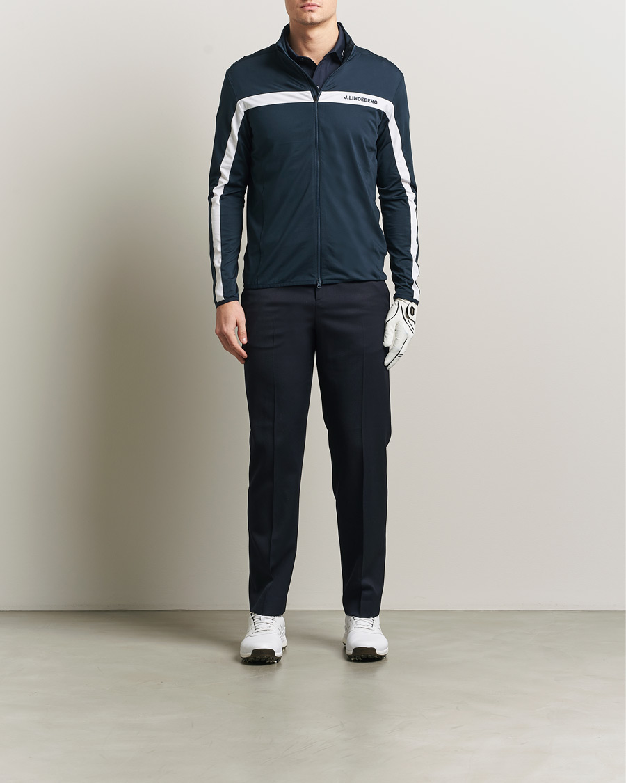 Hombres | Jerséis y prendas de punto | J.Lindeberg | Jarvis Mid Layer Full Zip JL Navy