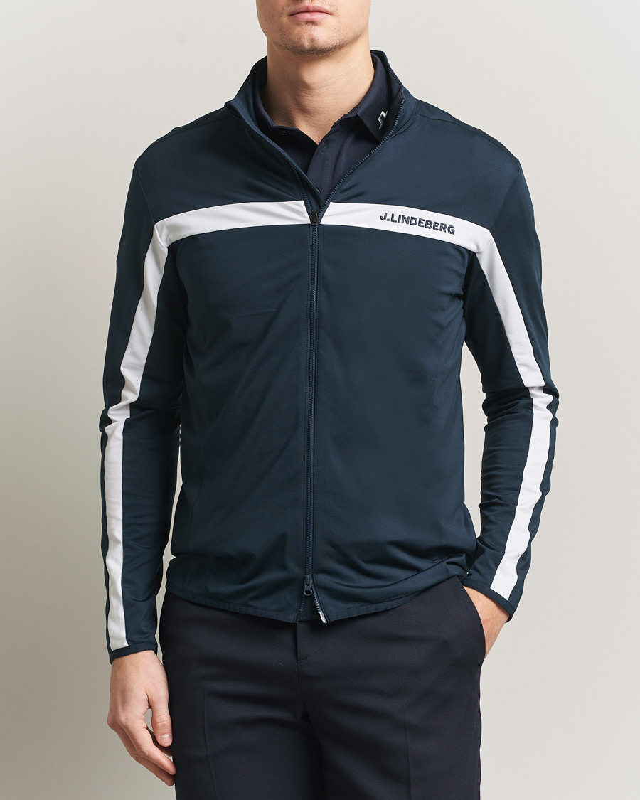 Hombres | Jerséis y prendas de punto | J.Lindeberg | Jarvis Mid Layer Full Zip JL Navy