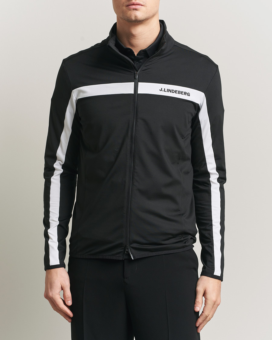 Hombres | Jerséis y prendas de punto | J.Lindeberg | Jarvis Mid Layer Full Zip Black