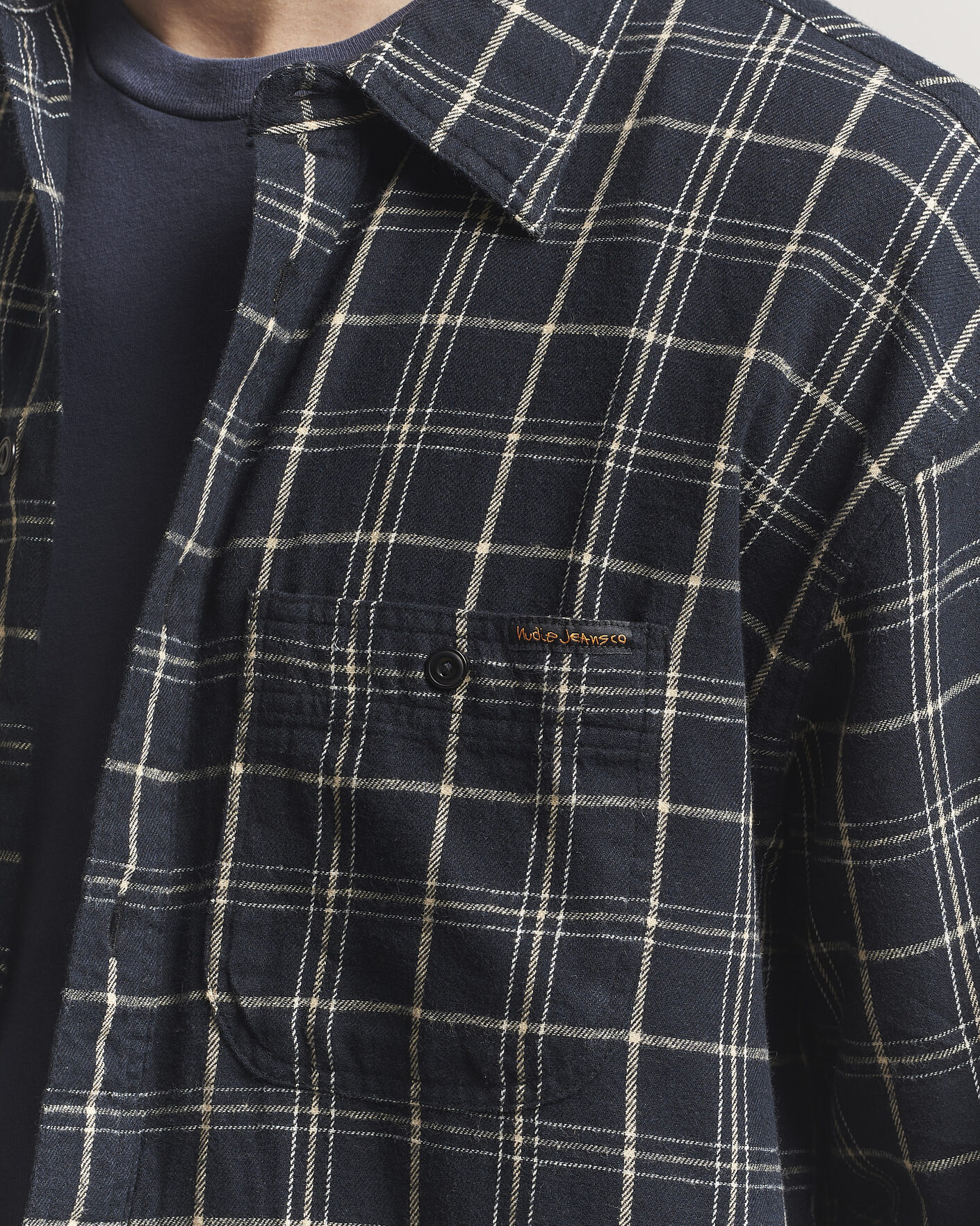 Hombres | Camisas | Nudie Jeans | Julian Checked Worker Shirt Black