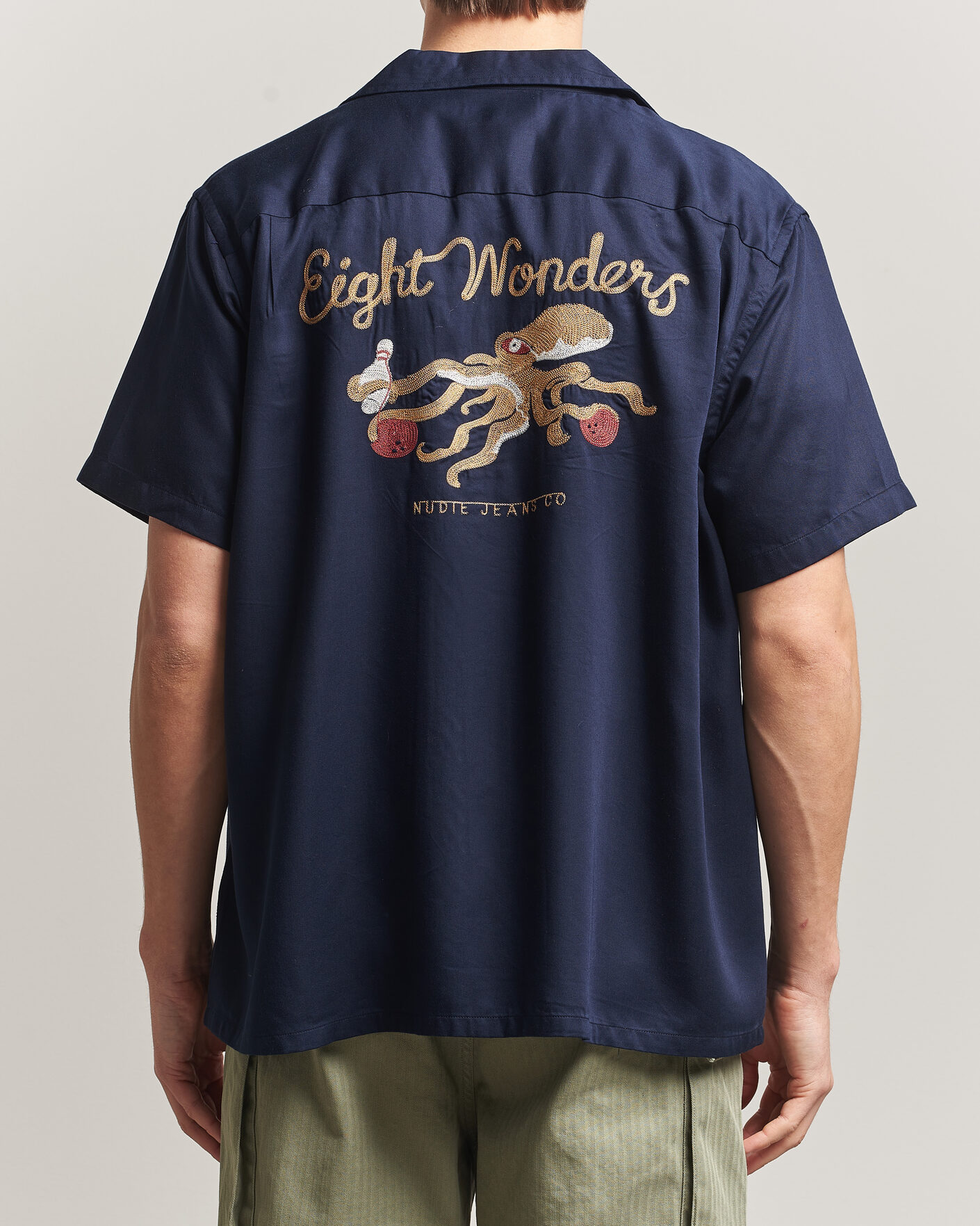 Hombres | Camisas | Nudie Jeans | Arthur Bowling Shirt Navy