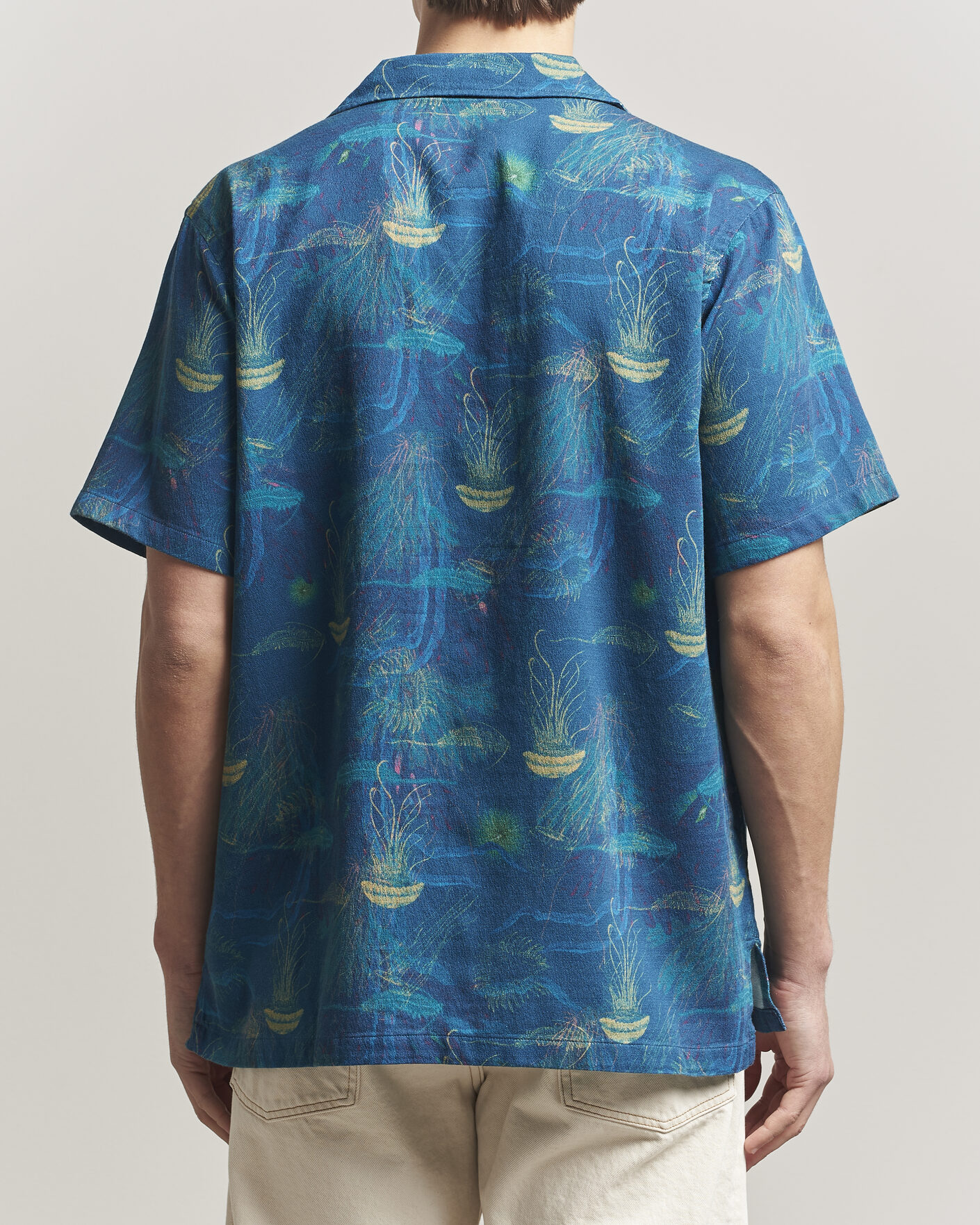 Hombres | Camisas | Nudie Jeans | Arvid Hawaii Shirt Deep Sea