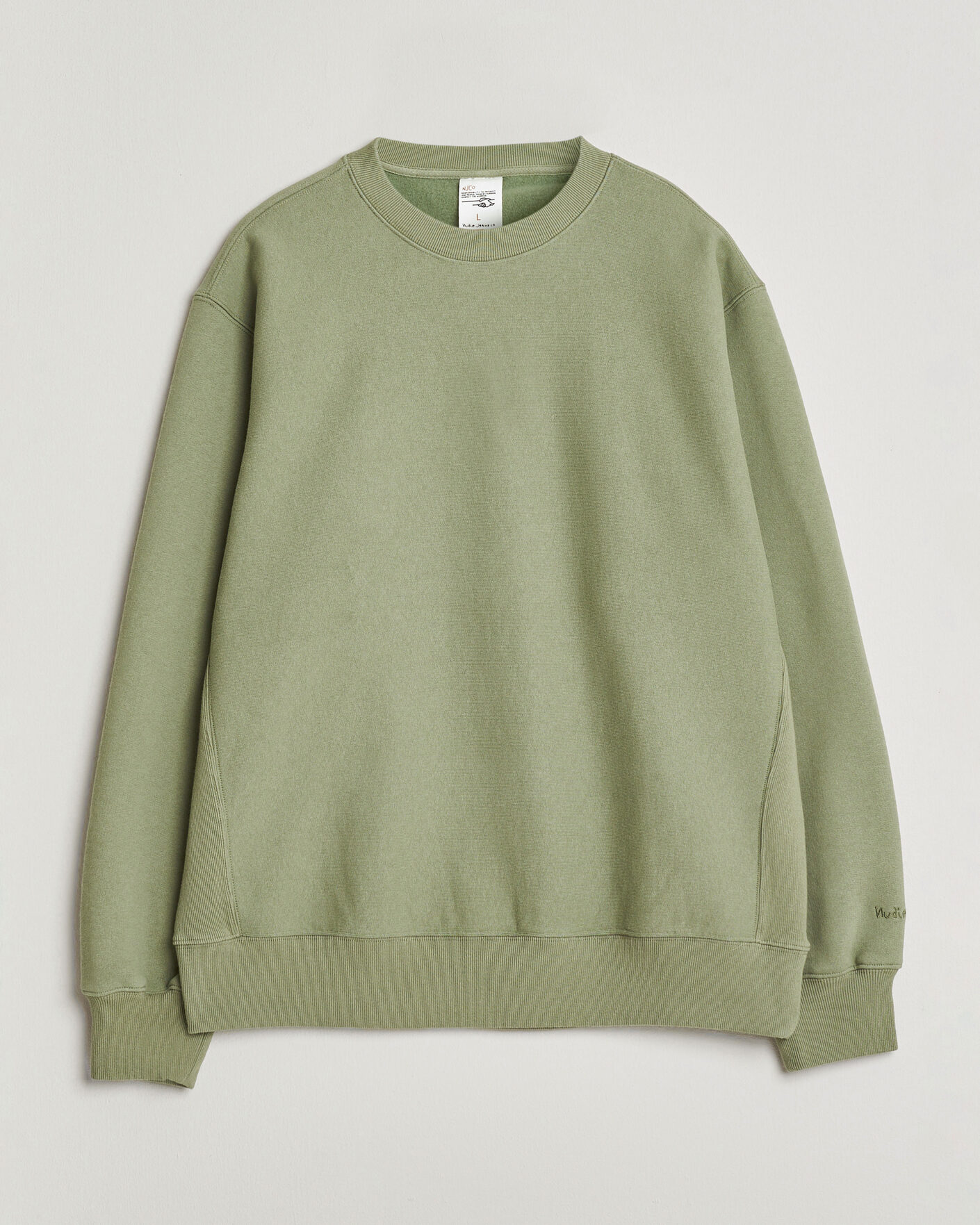 Hombres | Jerséis y prendas de punto | Nudie Jeans | Hasse Crew Neck Sweatshirt Green