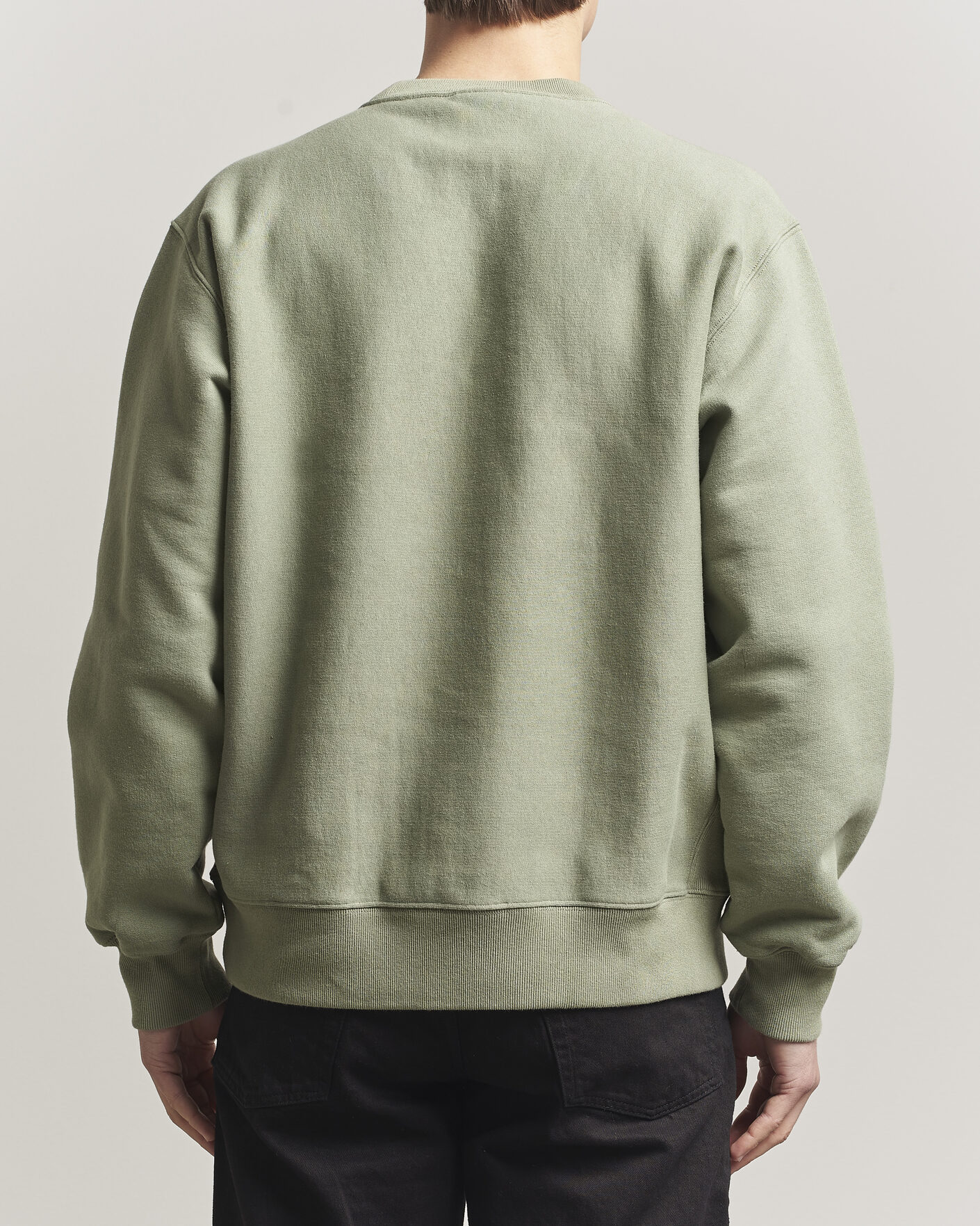 Hombres | Jerséis y prendas de punto | Nudie Jeans | Hasse Crew Neck Sweatshirt Green